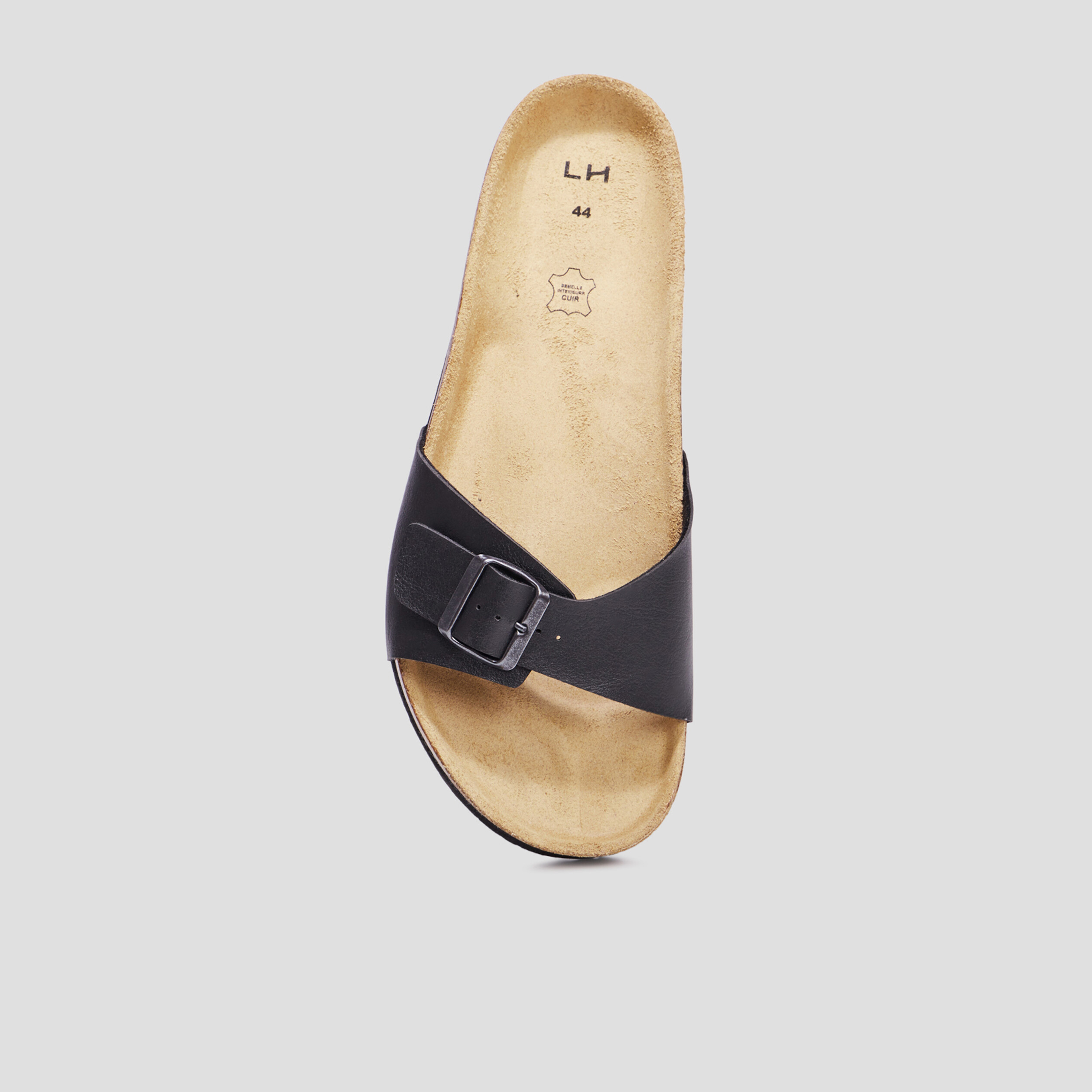 Mules avec boucles noir homme