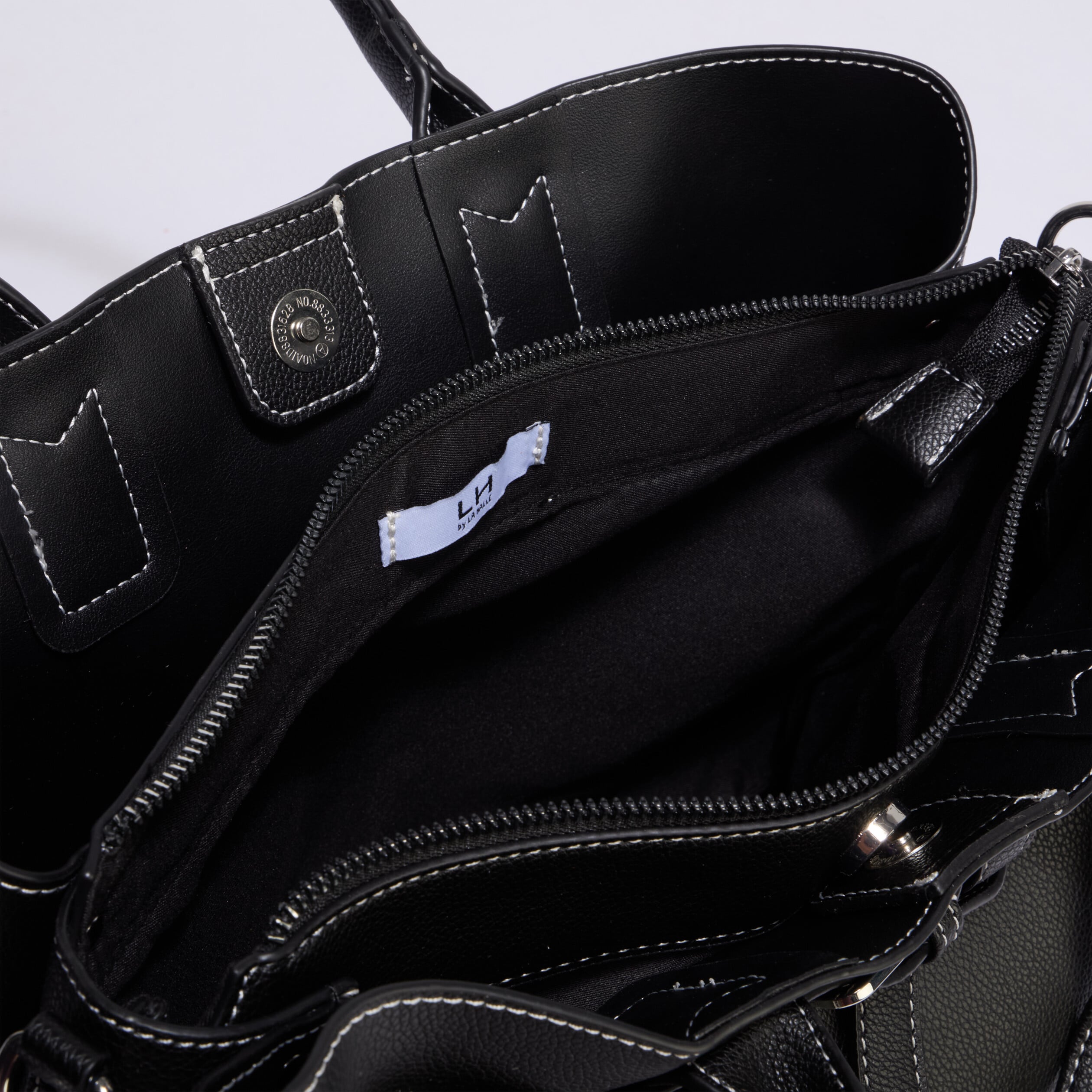 Sac &agrave; main avec bandouli&egrave;re noir femme