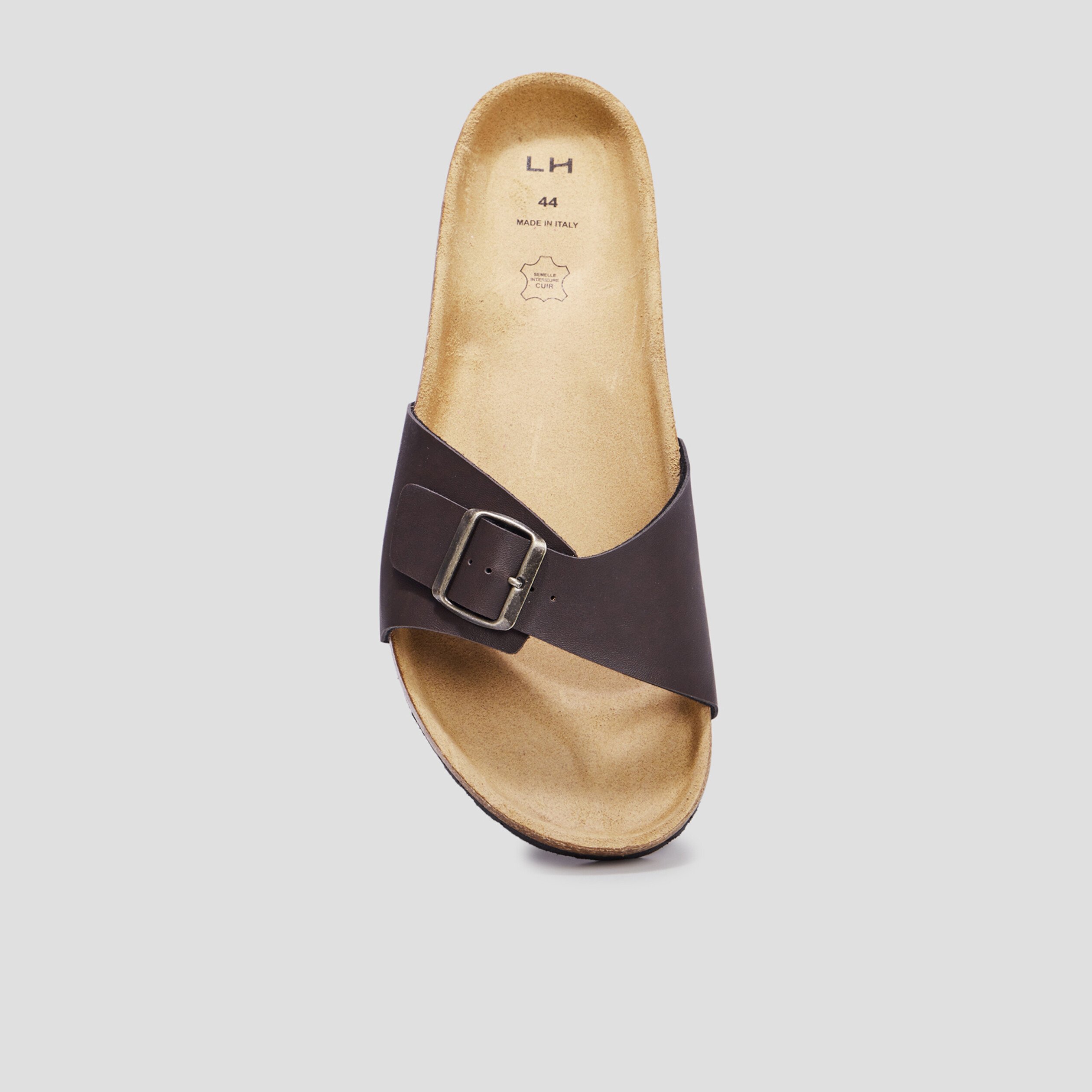 mules avec boucles marron homme Mules avec boucles marron homme