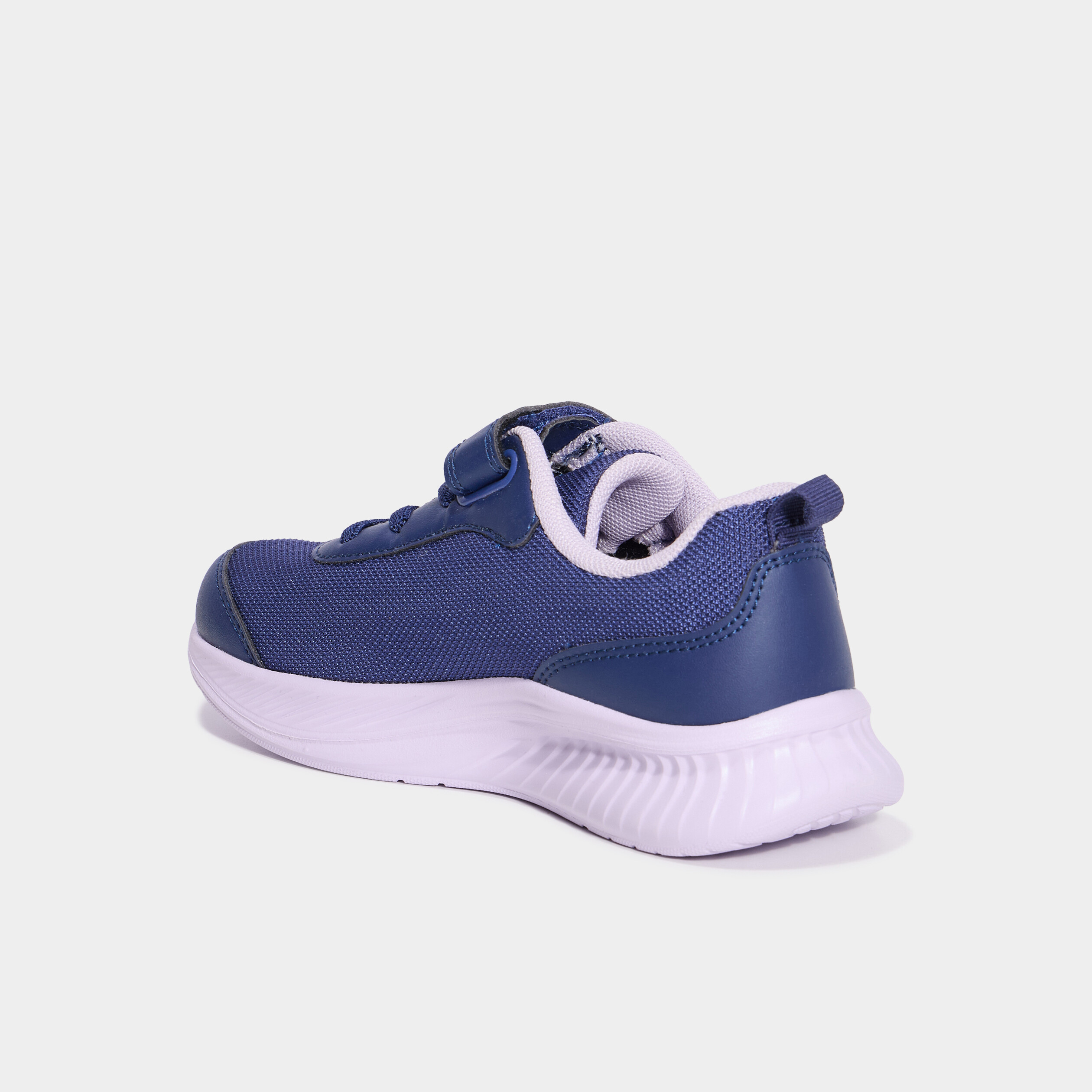 Baskets running &agrave; scratchs bleu marine fille