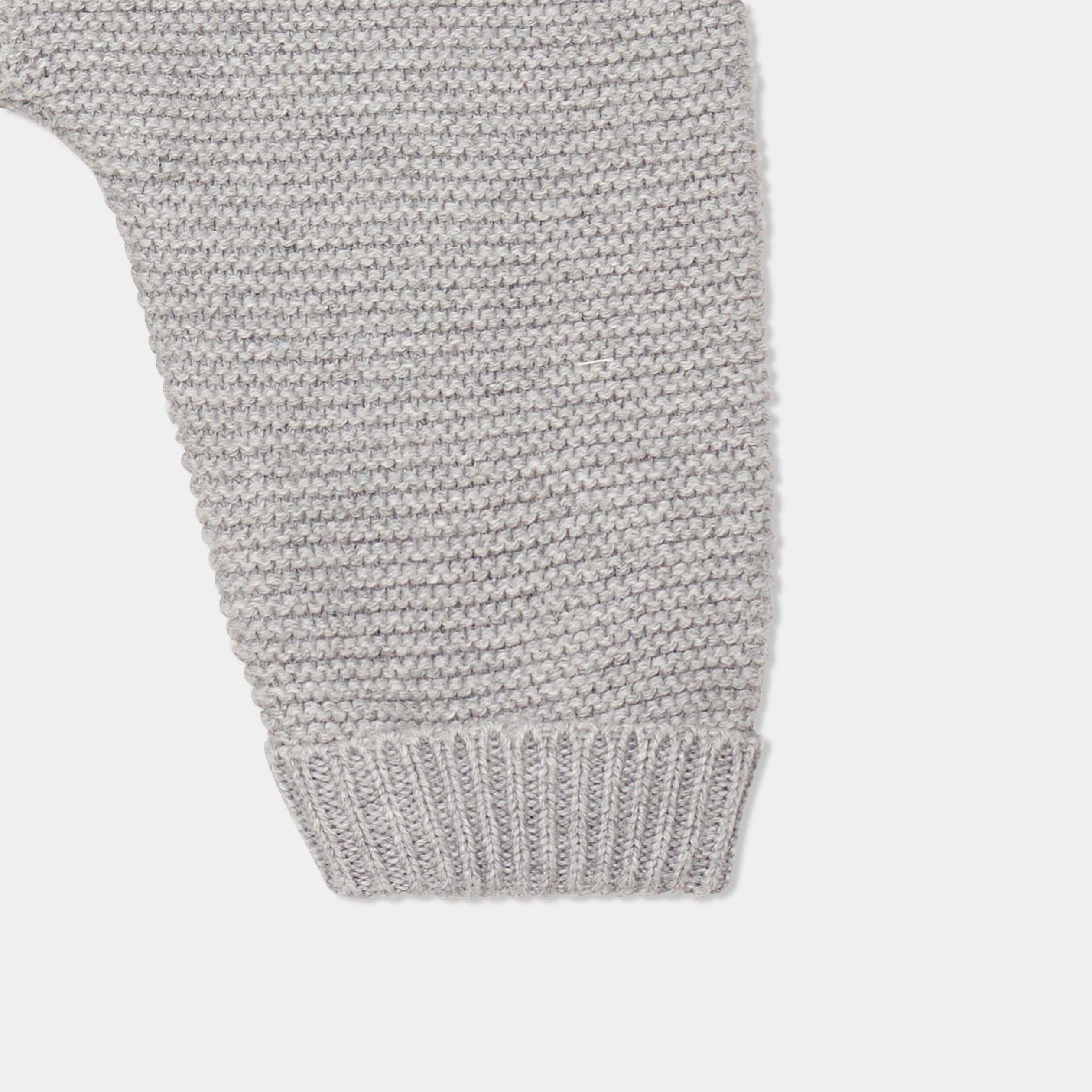 Pantalon tricot coton gris clair b&eacute;b&eacute;