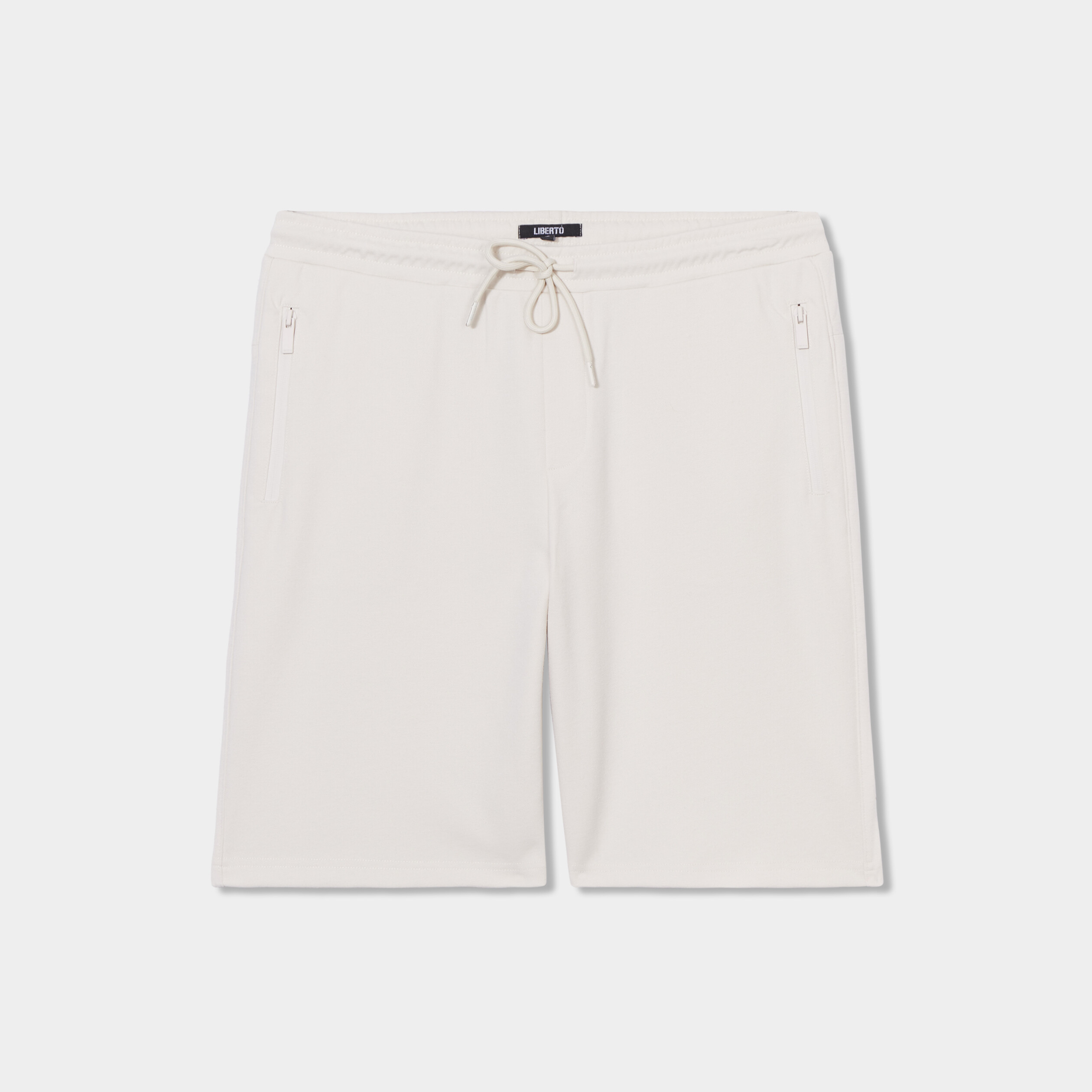 Short de jogging droit Liberto ecru homme