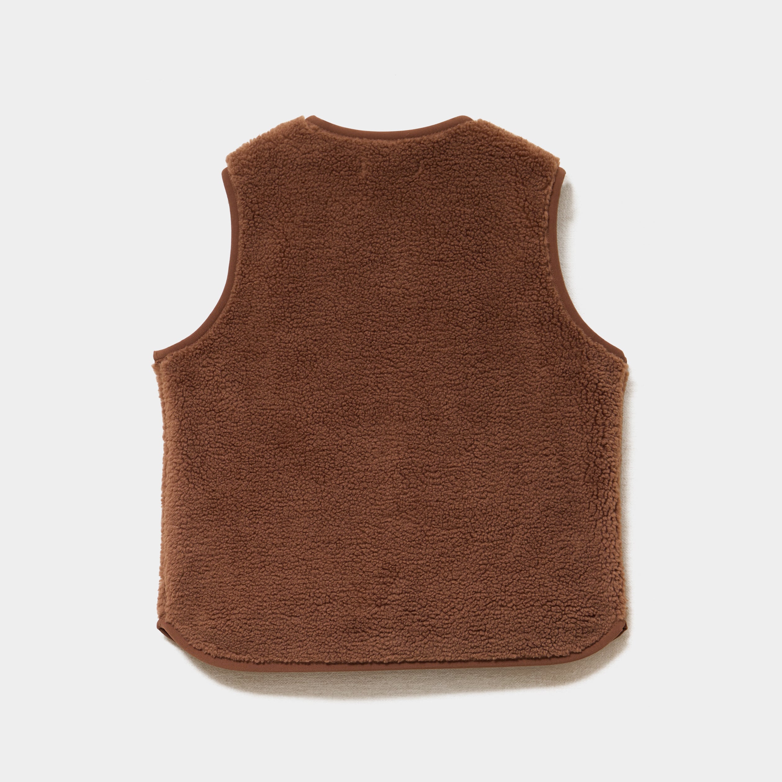 Gilet effet polaire sans manches camel fille