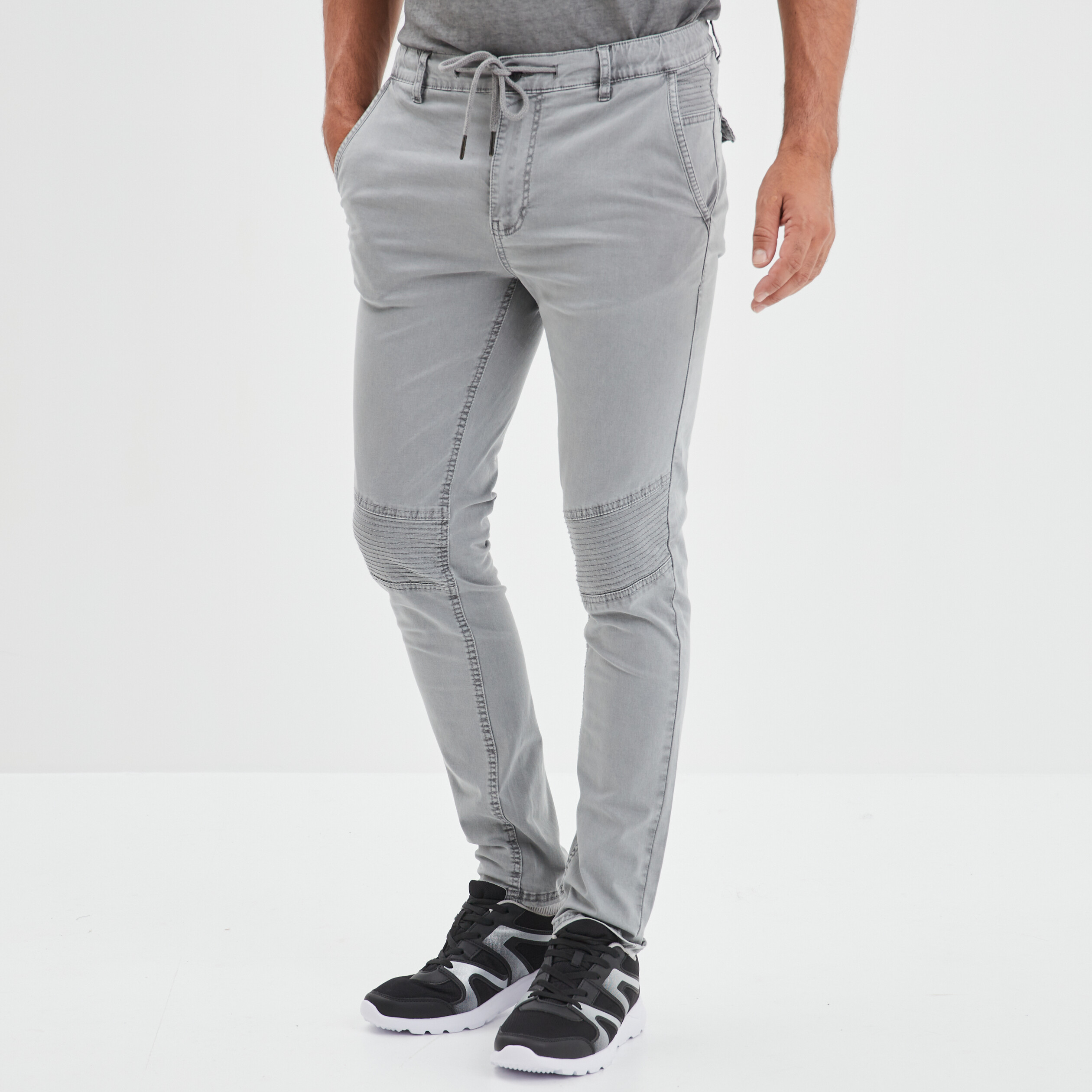 Pantalon gris hotsell homme slim