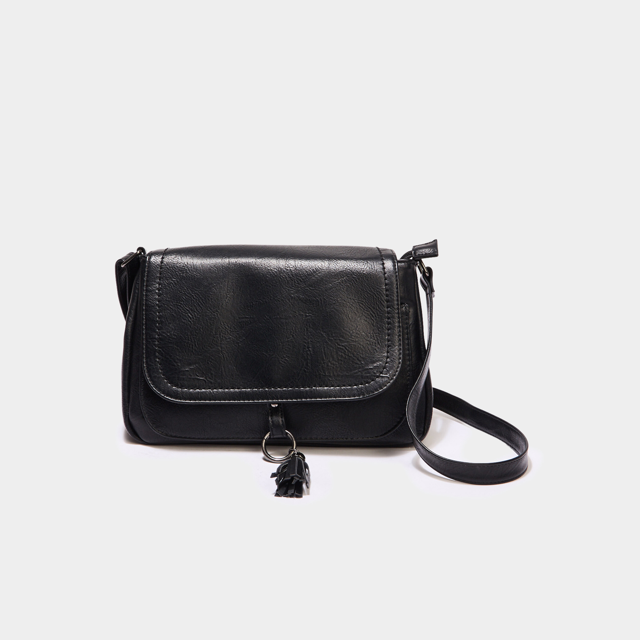 Sac besace en bandouli&egrave;re noir femme