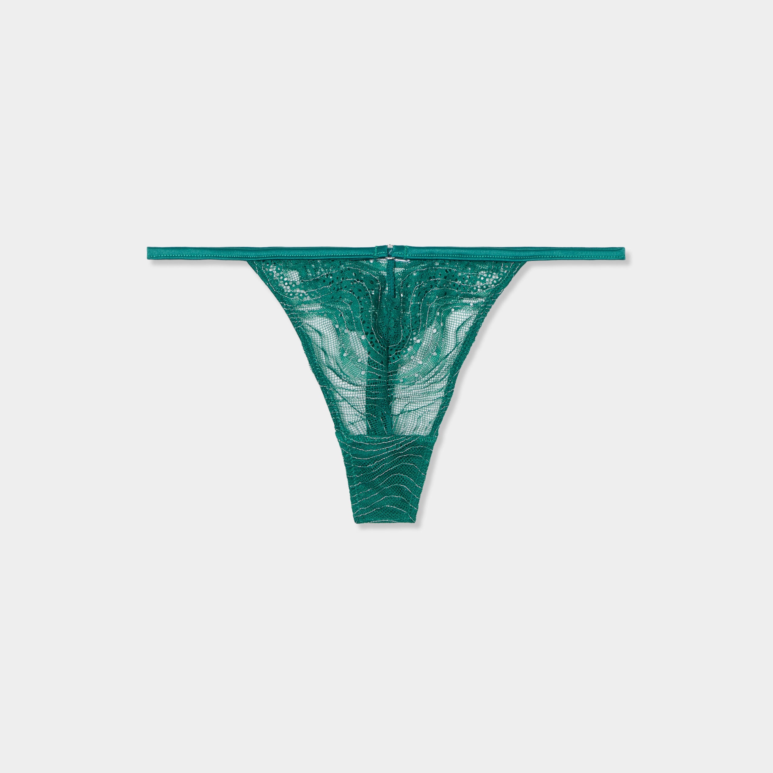 String en dentelle vert fonc&eacute; femme