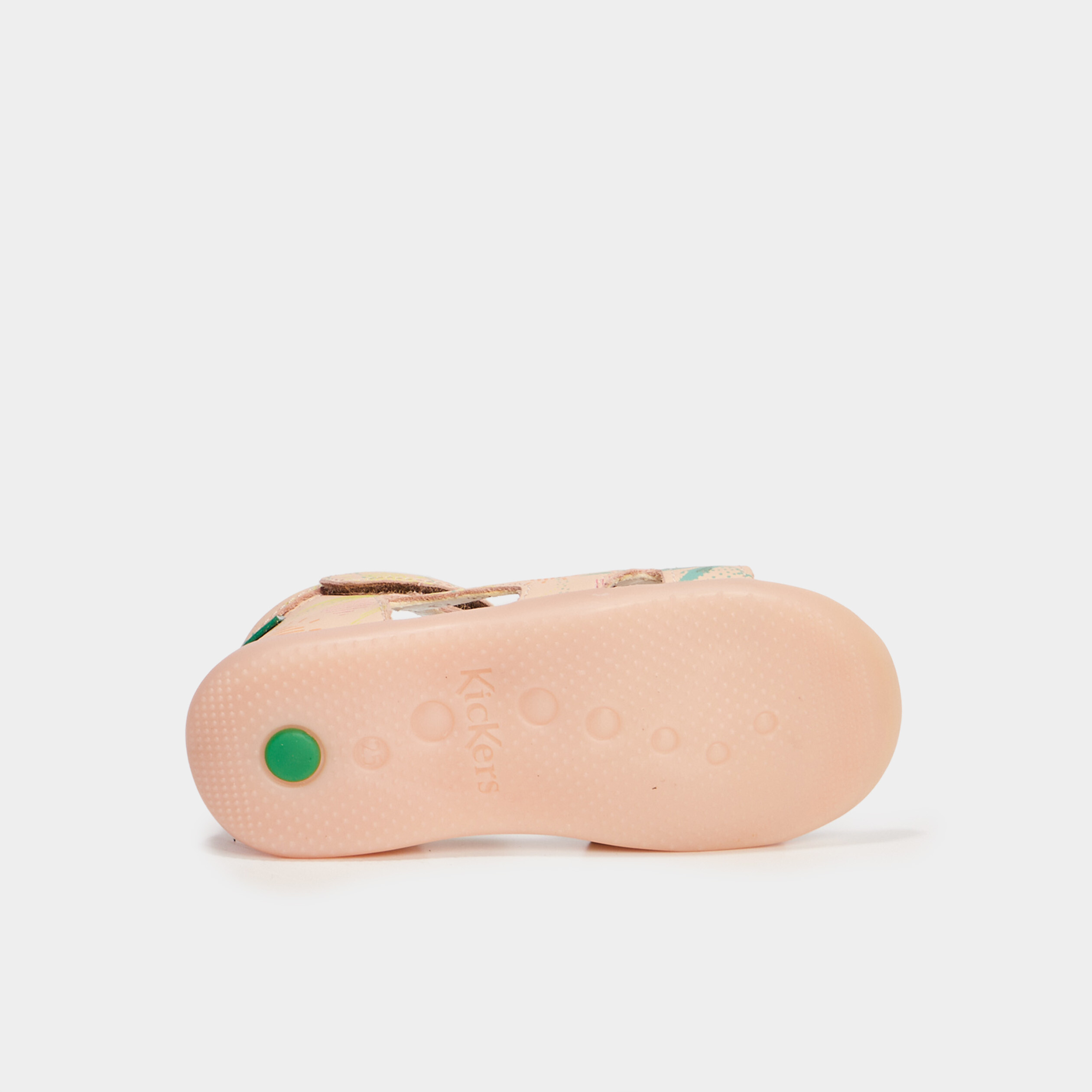 sandales en cuir kickers binsia rose poudree fille Sandales en cuir Kickers Binsia rose poudrée fille