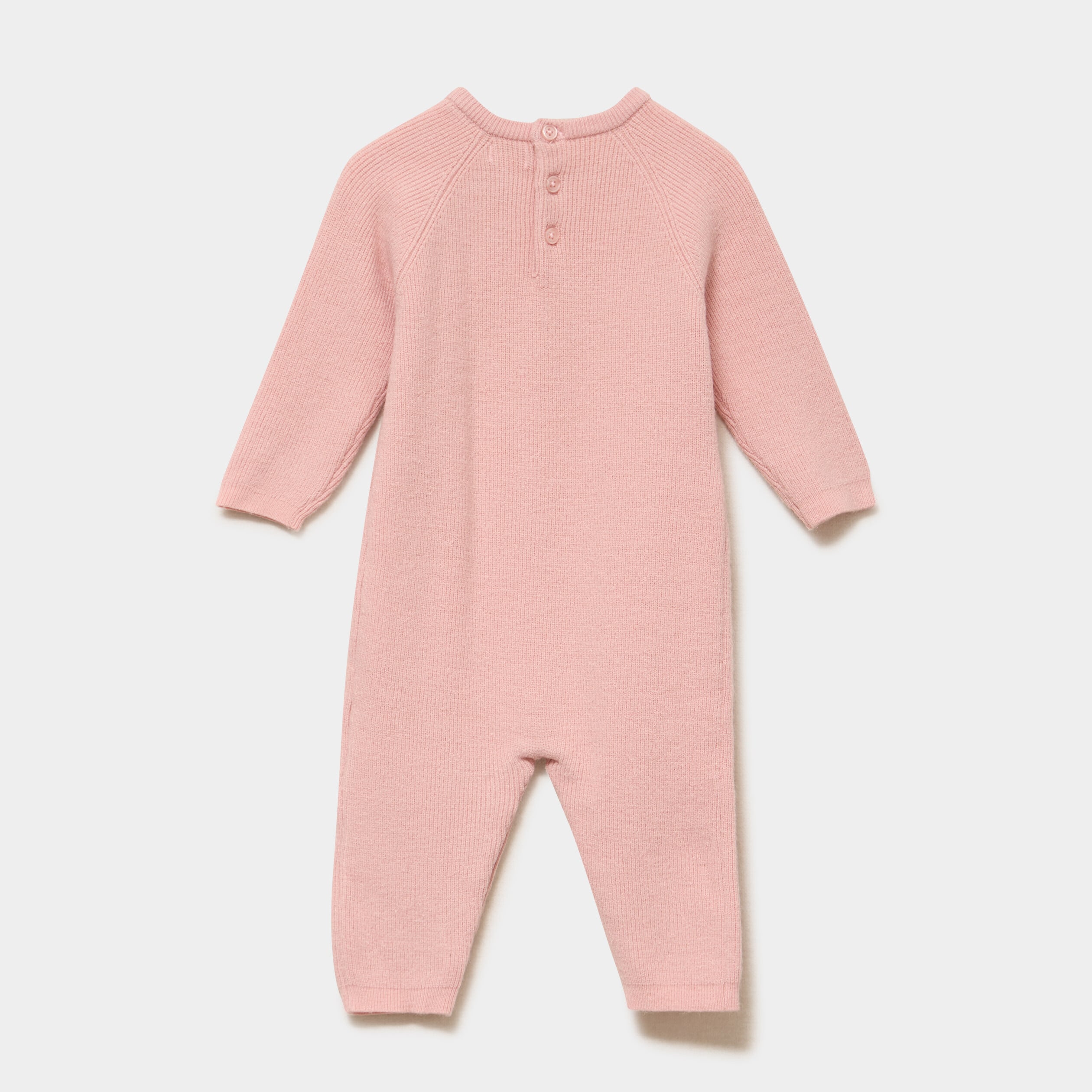 Combinaison tricot manches longues rose fushia b&eacute;b&eacute;