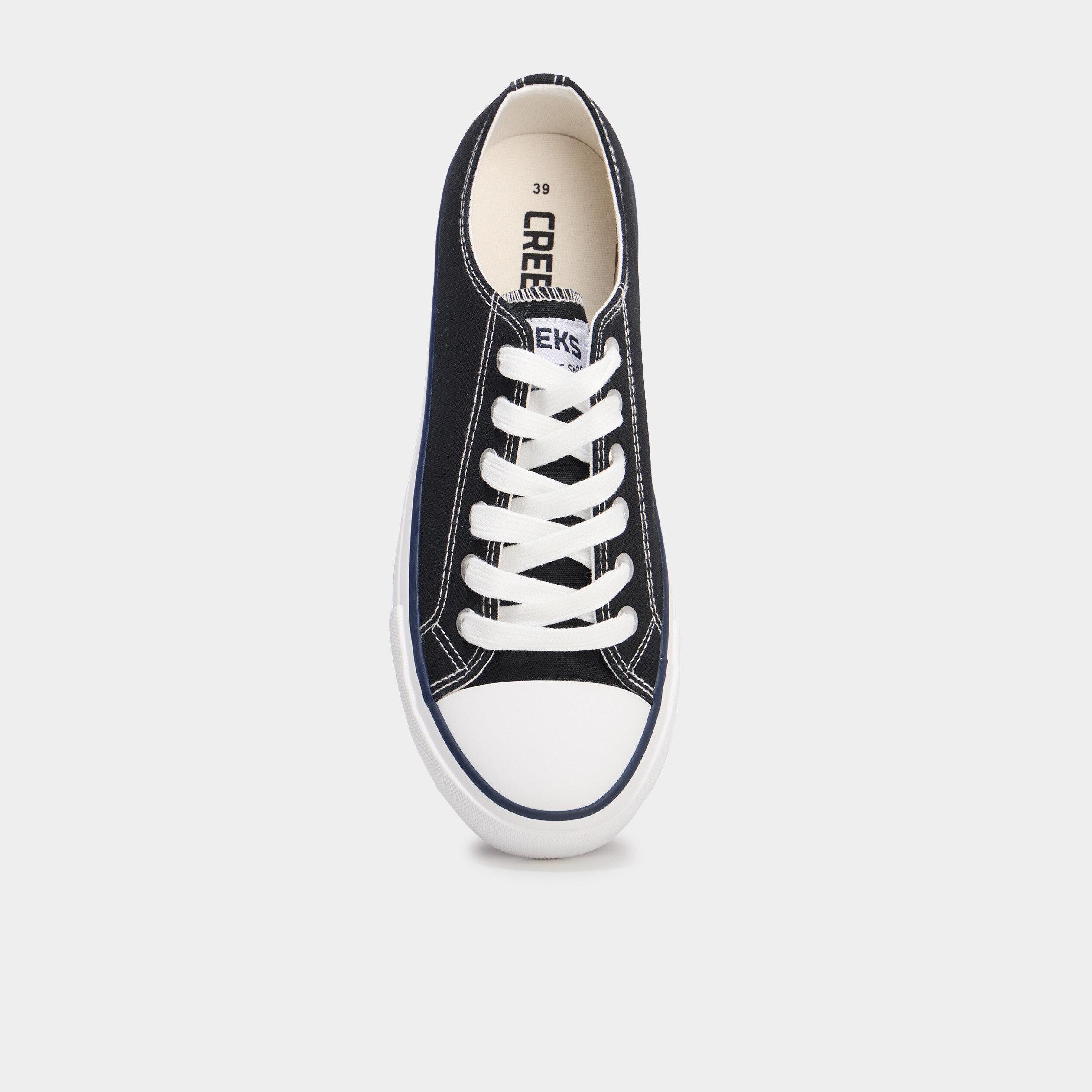 tennis en toile a lacets creeks noir femme Tennis en toile à lacets Creeks noir femme