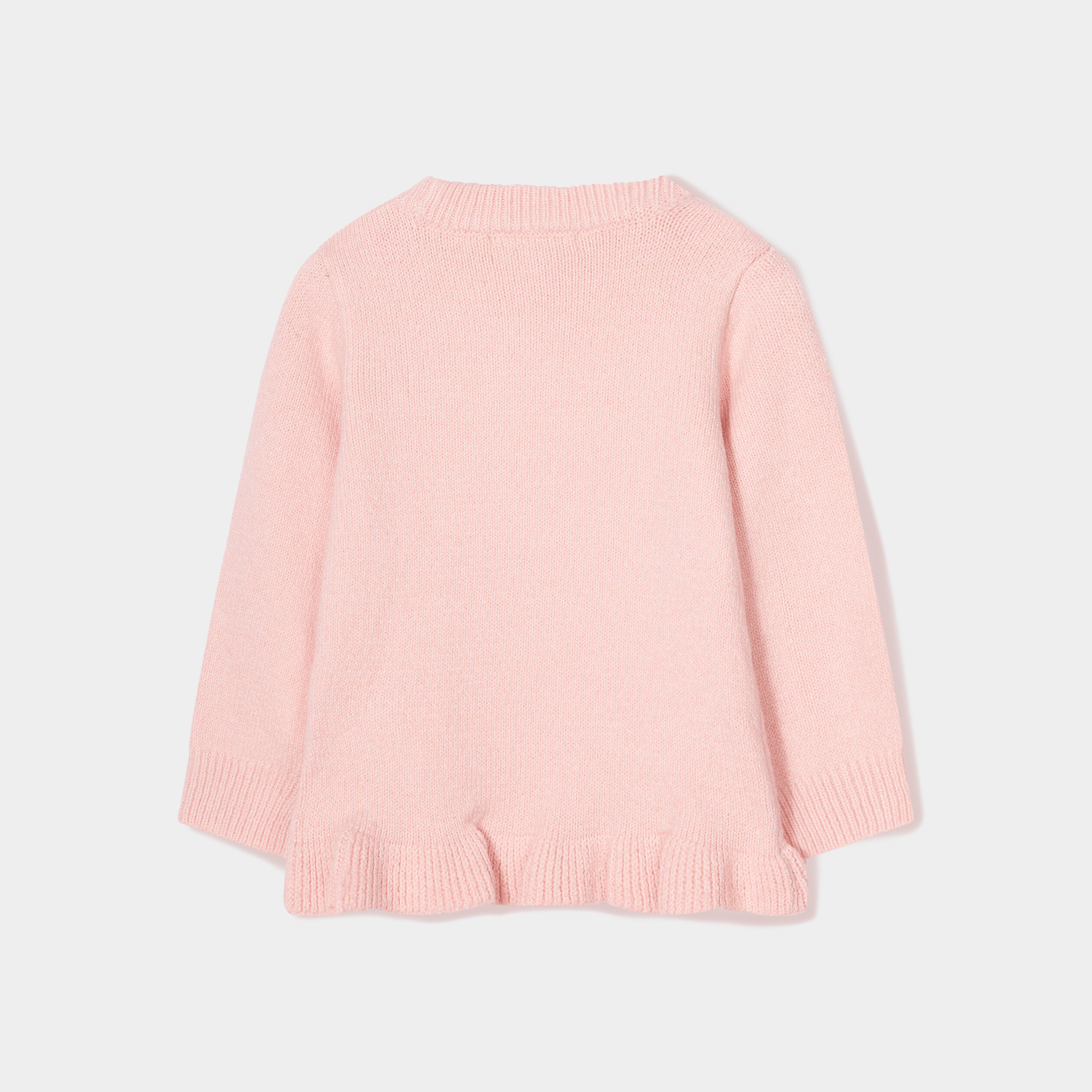 Pull à sequins et volants Creeks rose clair bébé fille