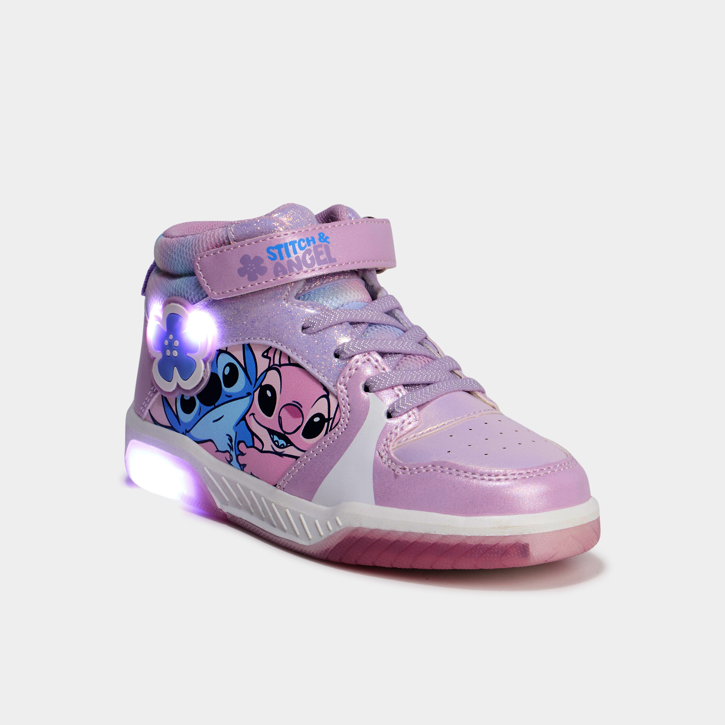 baskets montantes lumineuses stitch violet fille Baskets montantes lumineuses Stitch violet fille