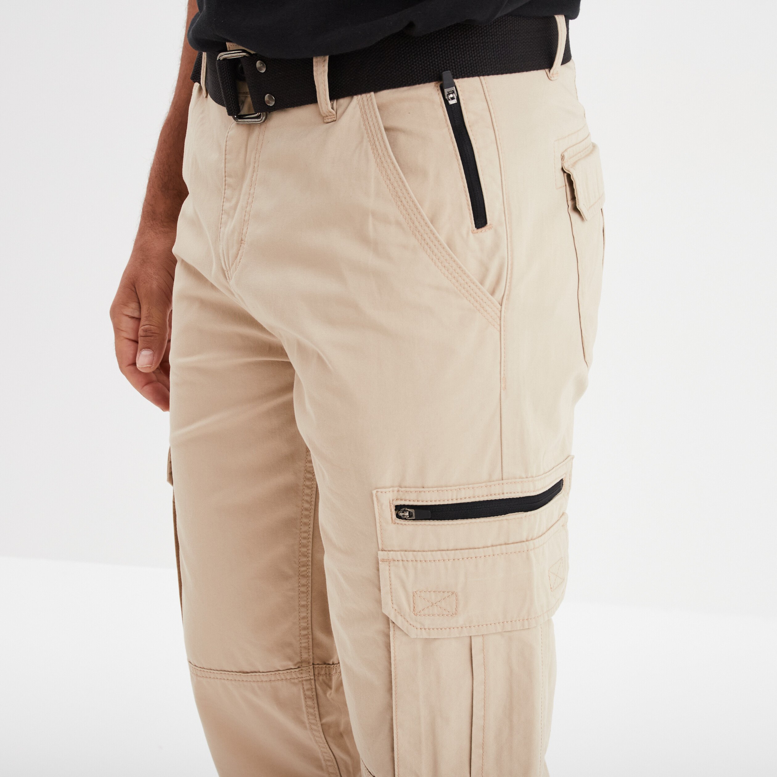 bermuda cargo ceinture trappeur beige homme Bermuda cargo ceinturé Trappeur beige homme
