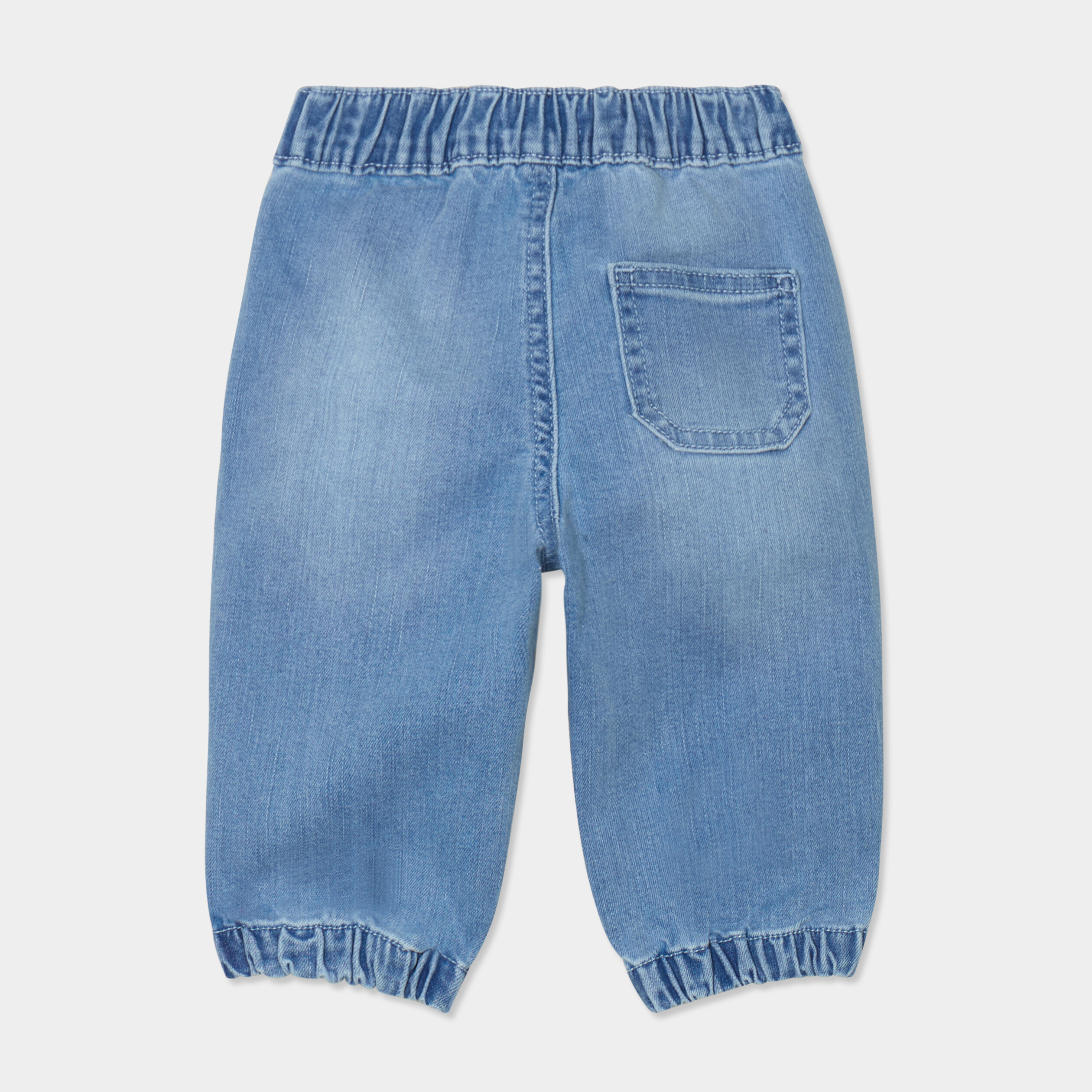 Jeans jogger bas &eacute;lastiqu&eacute; coton denim bleach b&eacute;b&eacute; gar&ccedil;on