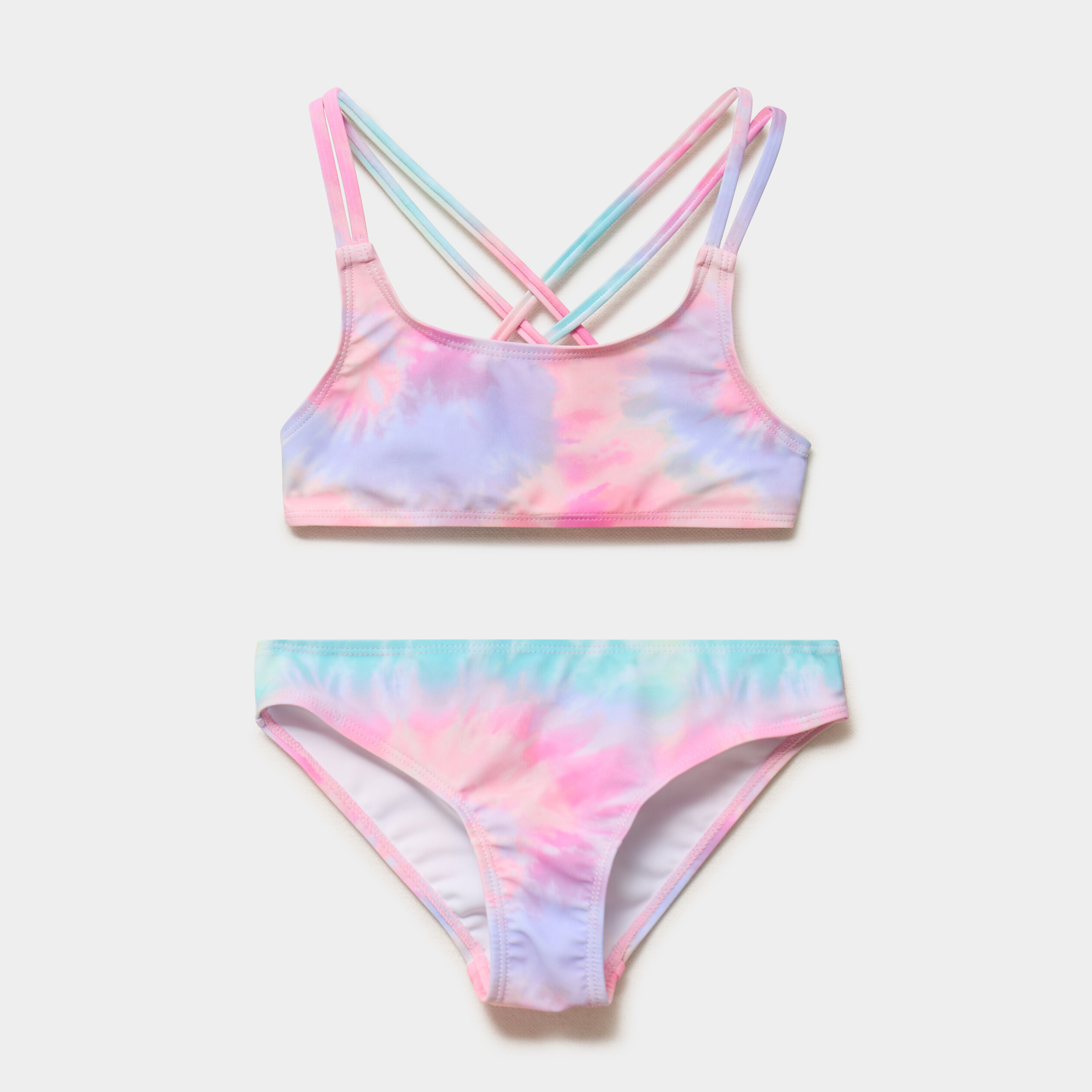 Maillot de bain 2 pi&egrave;ces tie and dye multicolore fille