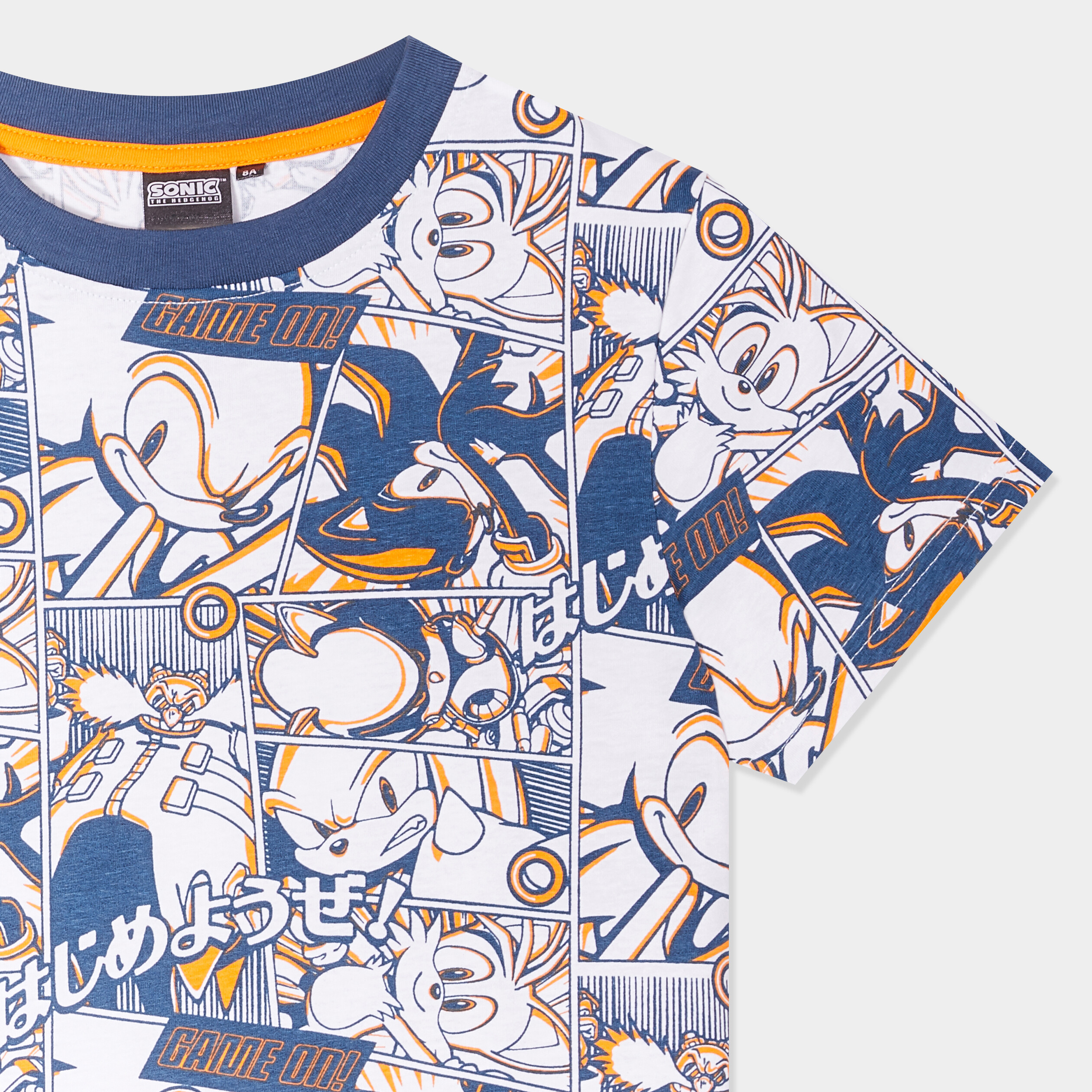 t shirt manches courtes coton sonic multicolore garcon T-shirt manches courtes coton Sonic multicolore garçon