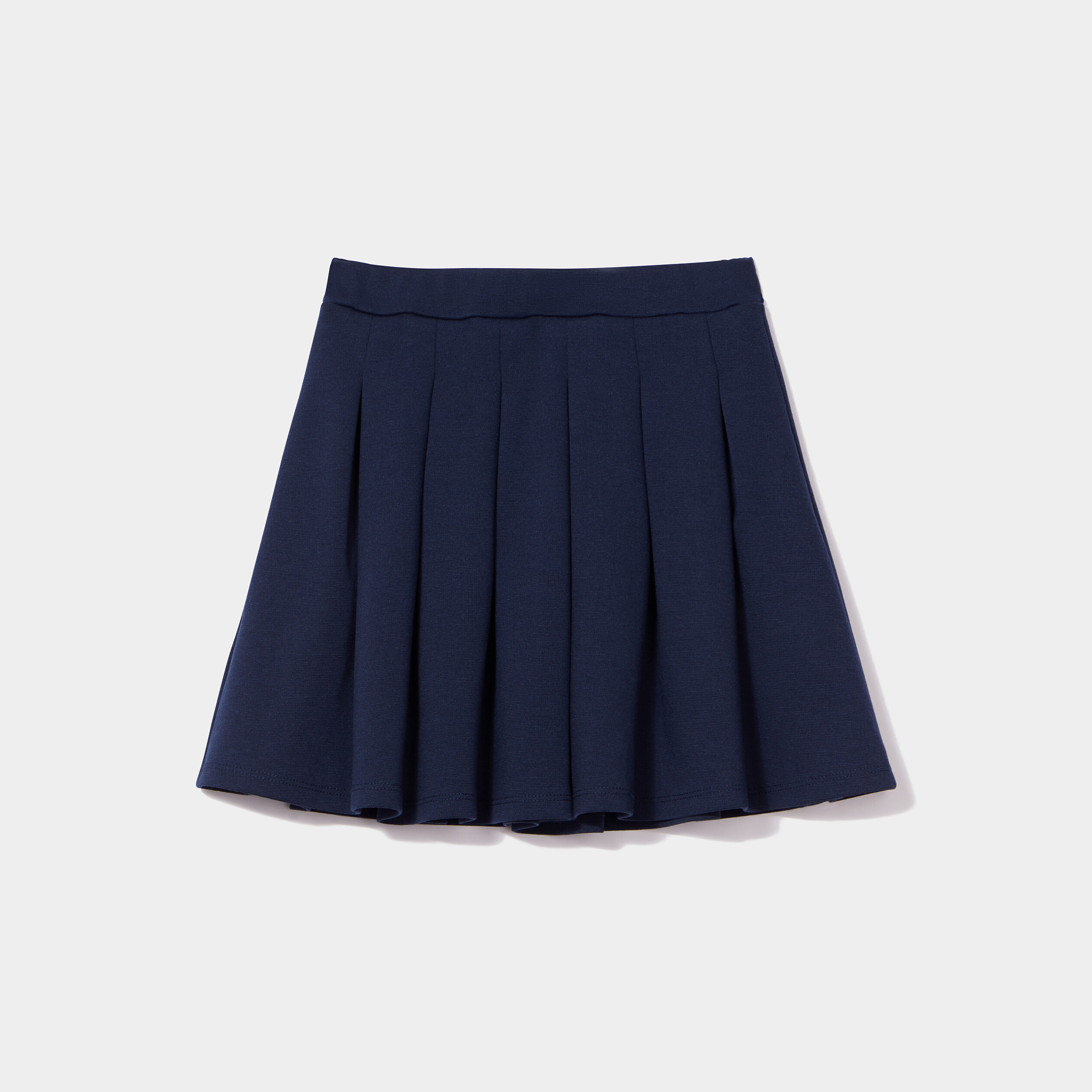 Jupe Courte Patineuse Pliss e Bleu Marine Fille La Halle