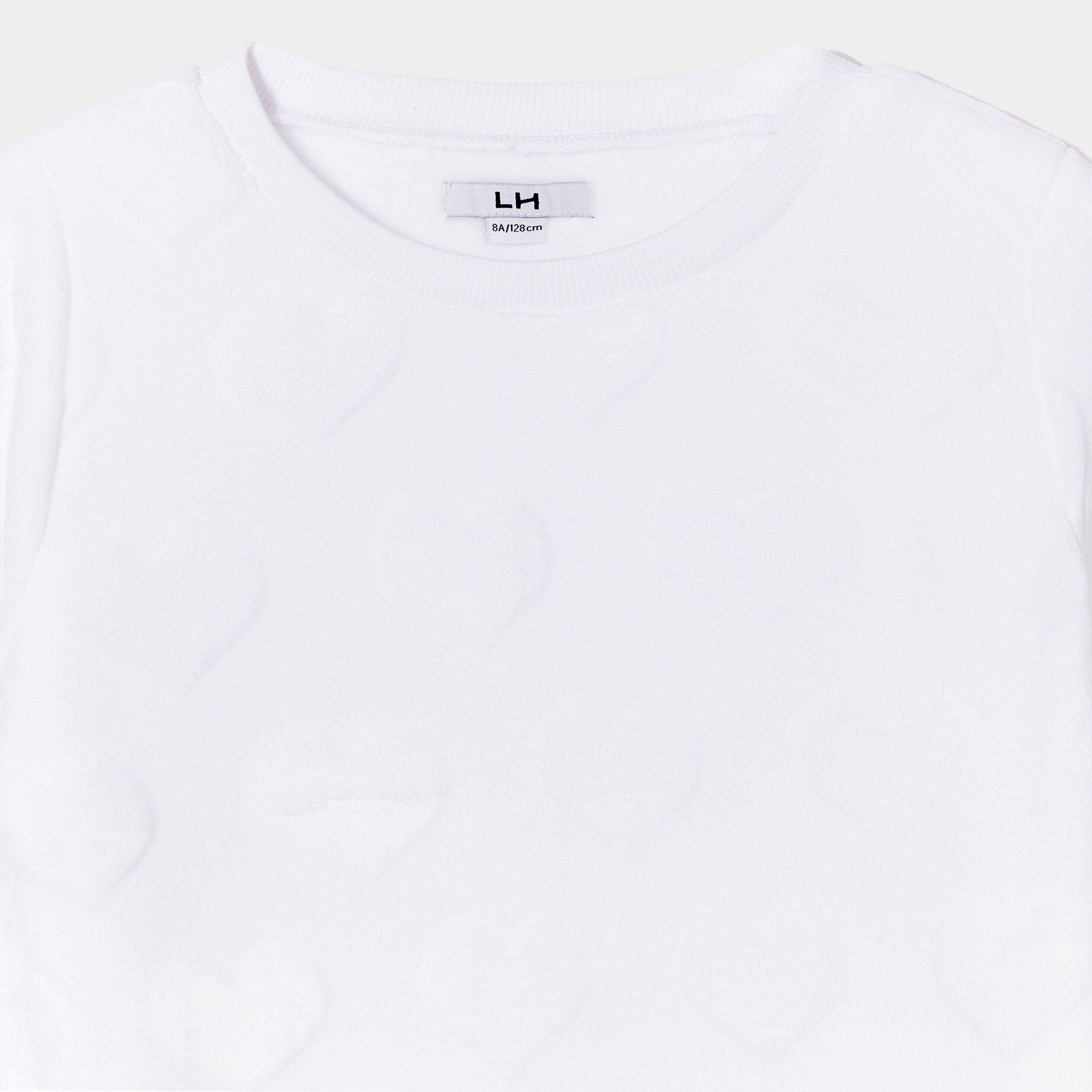 Sweat doux manches longues blanc fille