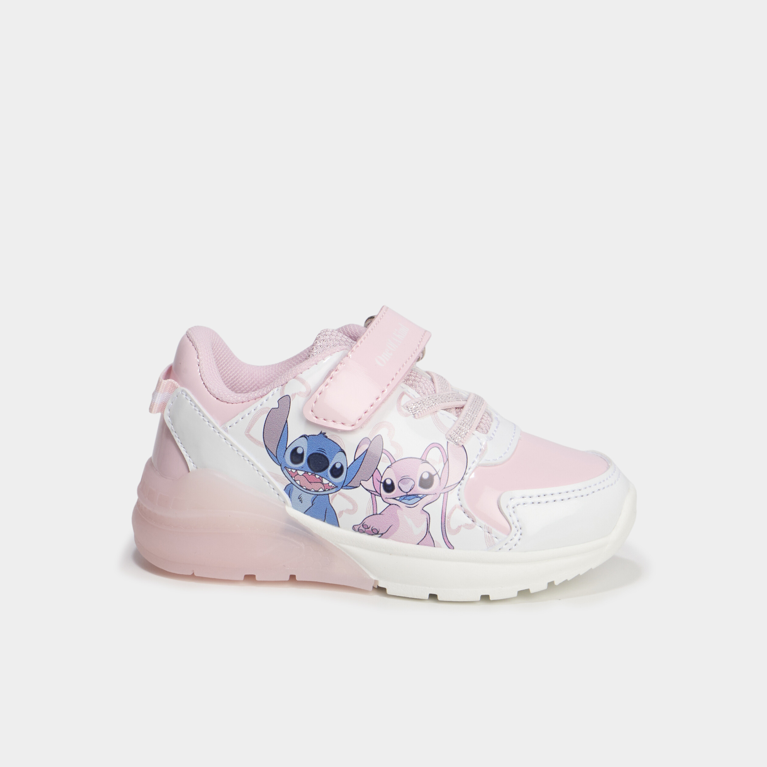 Baskets running lumineuses Stitch rose b&eacute;b&eacute; fille