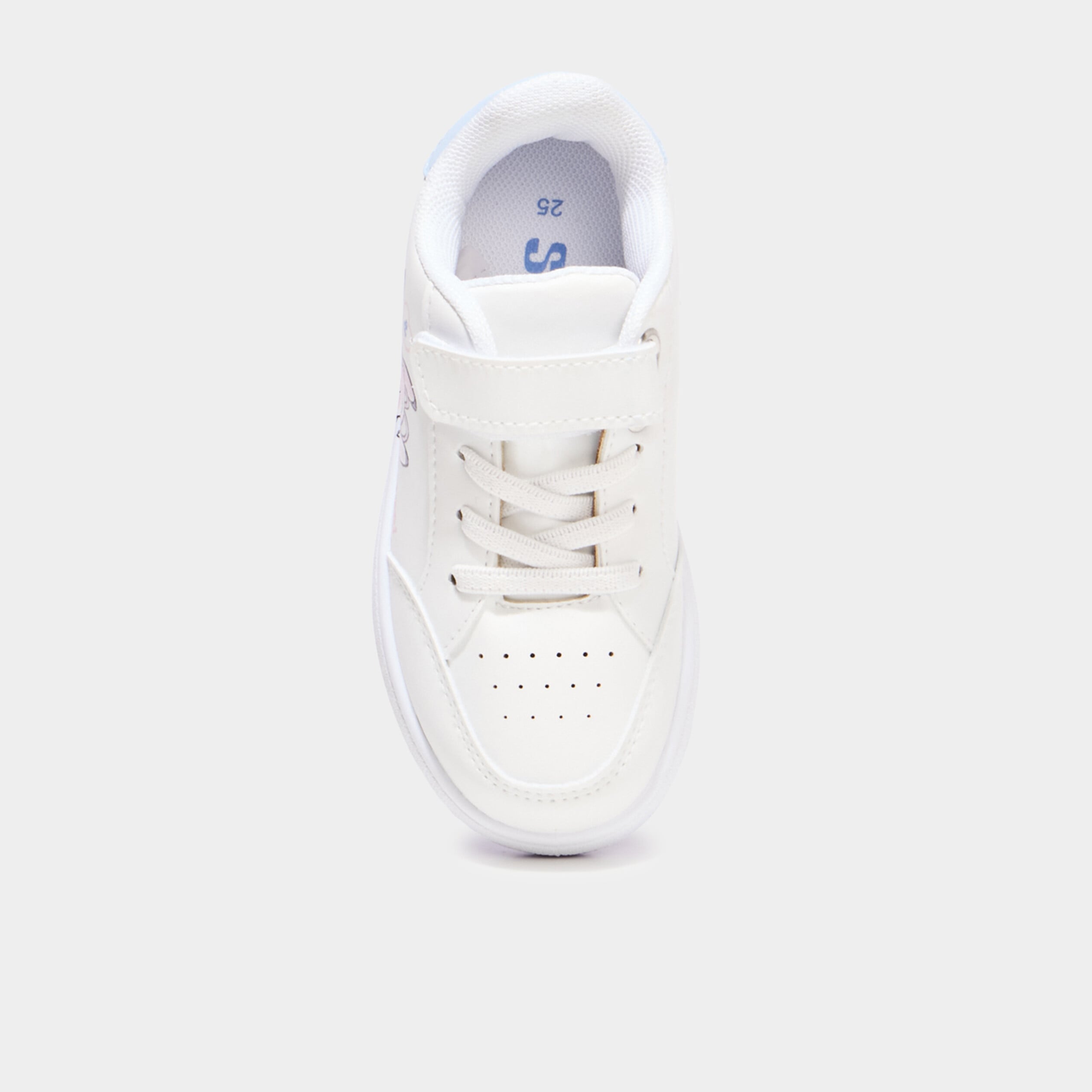 Tennis basses &agrave; scratchs Stitch blanc fille