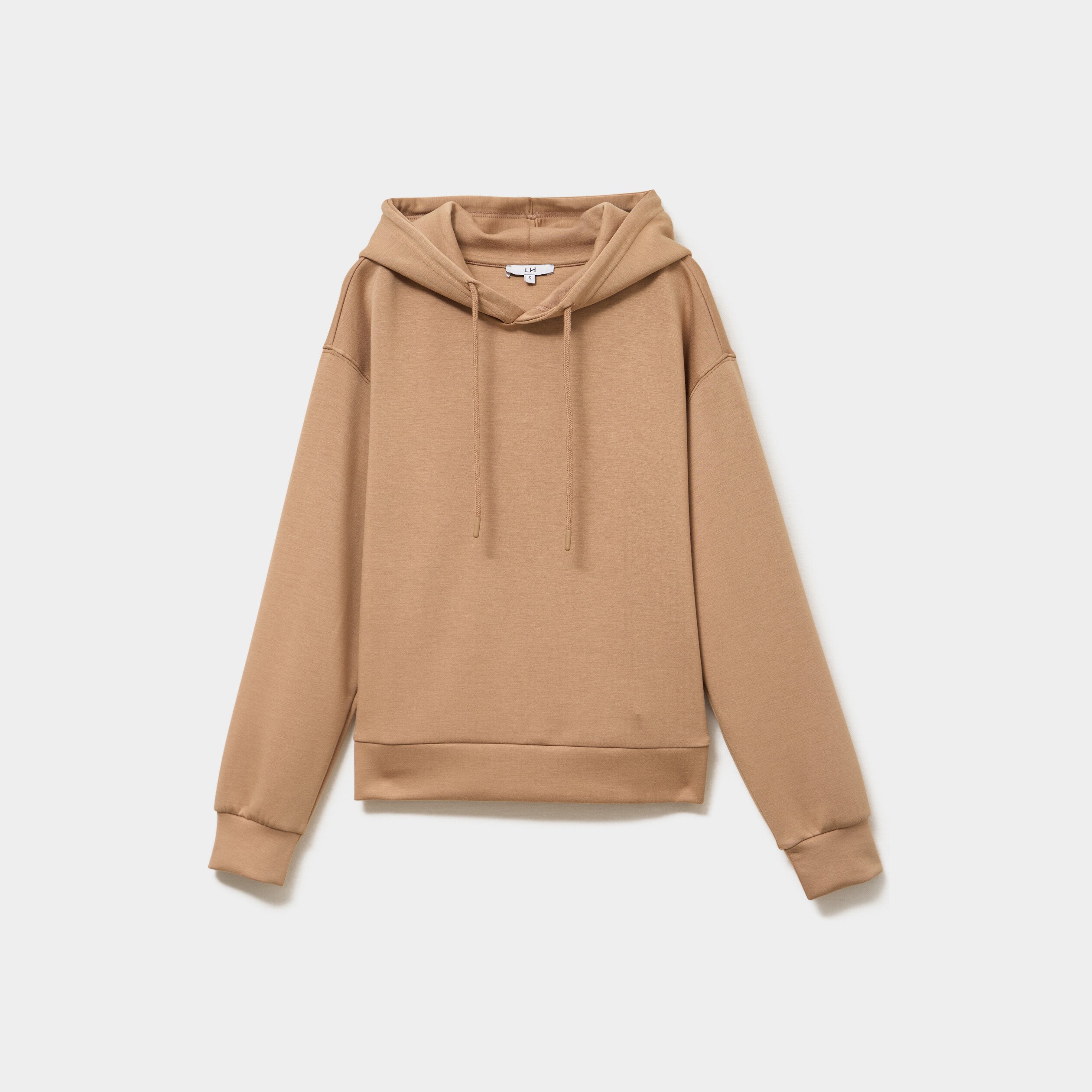 sweat hoodie manches longues a capuche taupe femme Sweat hoodie manches longues à capuche taupe femme