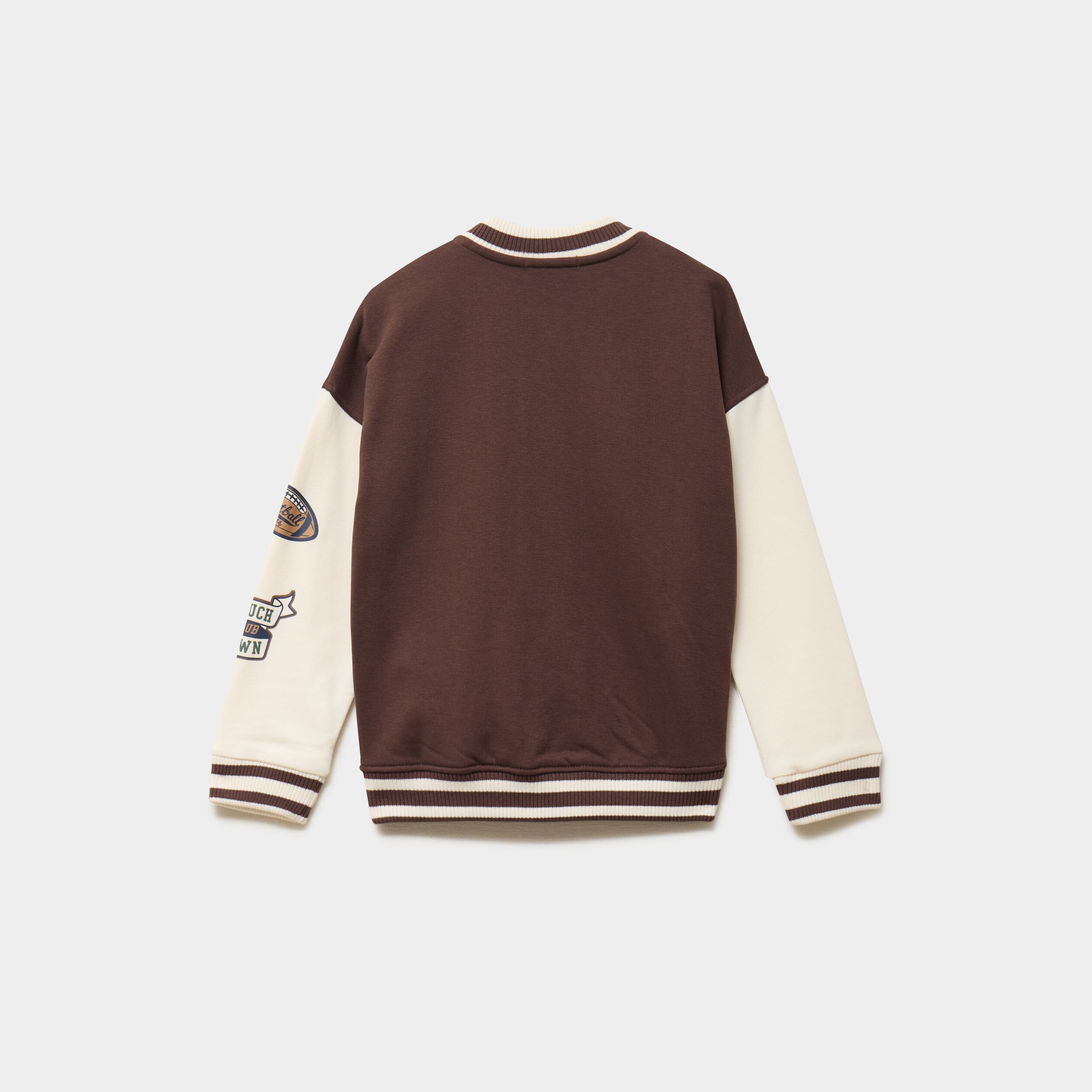 Gilet boutonn&eacute; col teddy oversize marron fonc&eacute; gar&ccedil;on