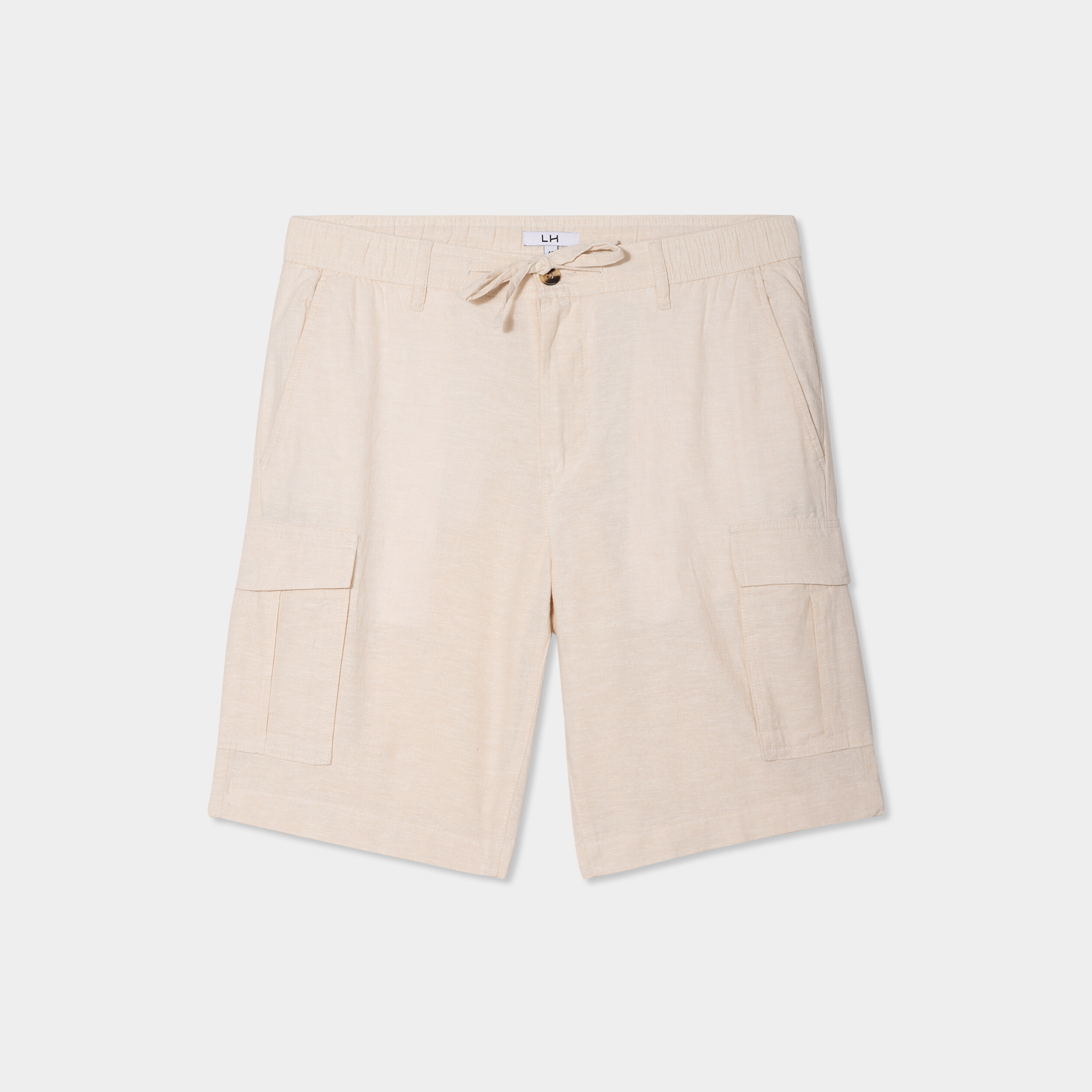 Bermuda Pour Garçon En Lin Mélangé Bonpoint - Taille 14 Ans, Gris Perle - Occasion Très Bon état