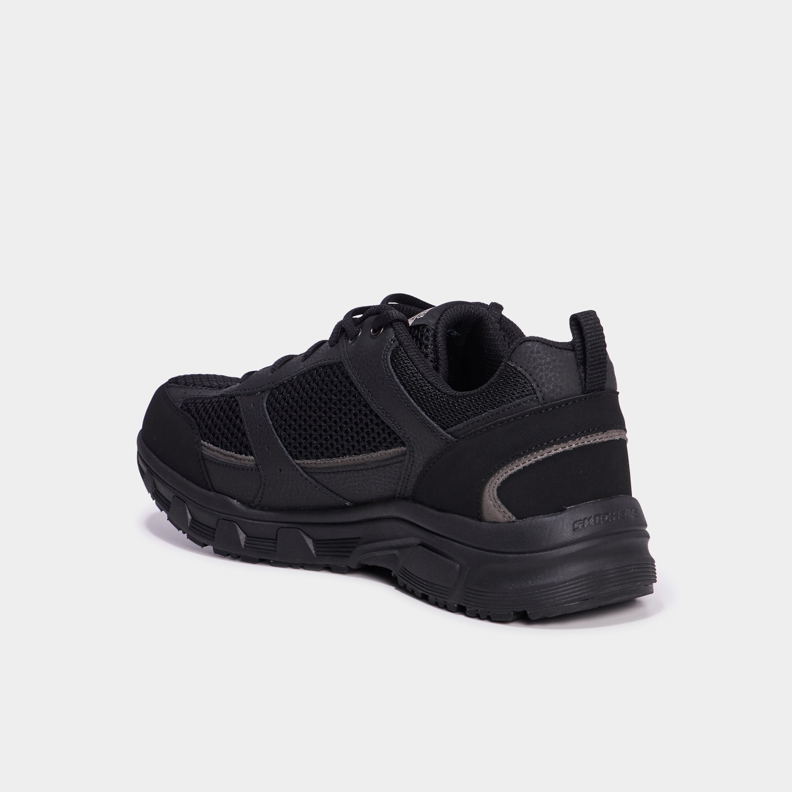 Baskets running m&eacute;moire forme Skechers noir homme