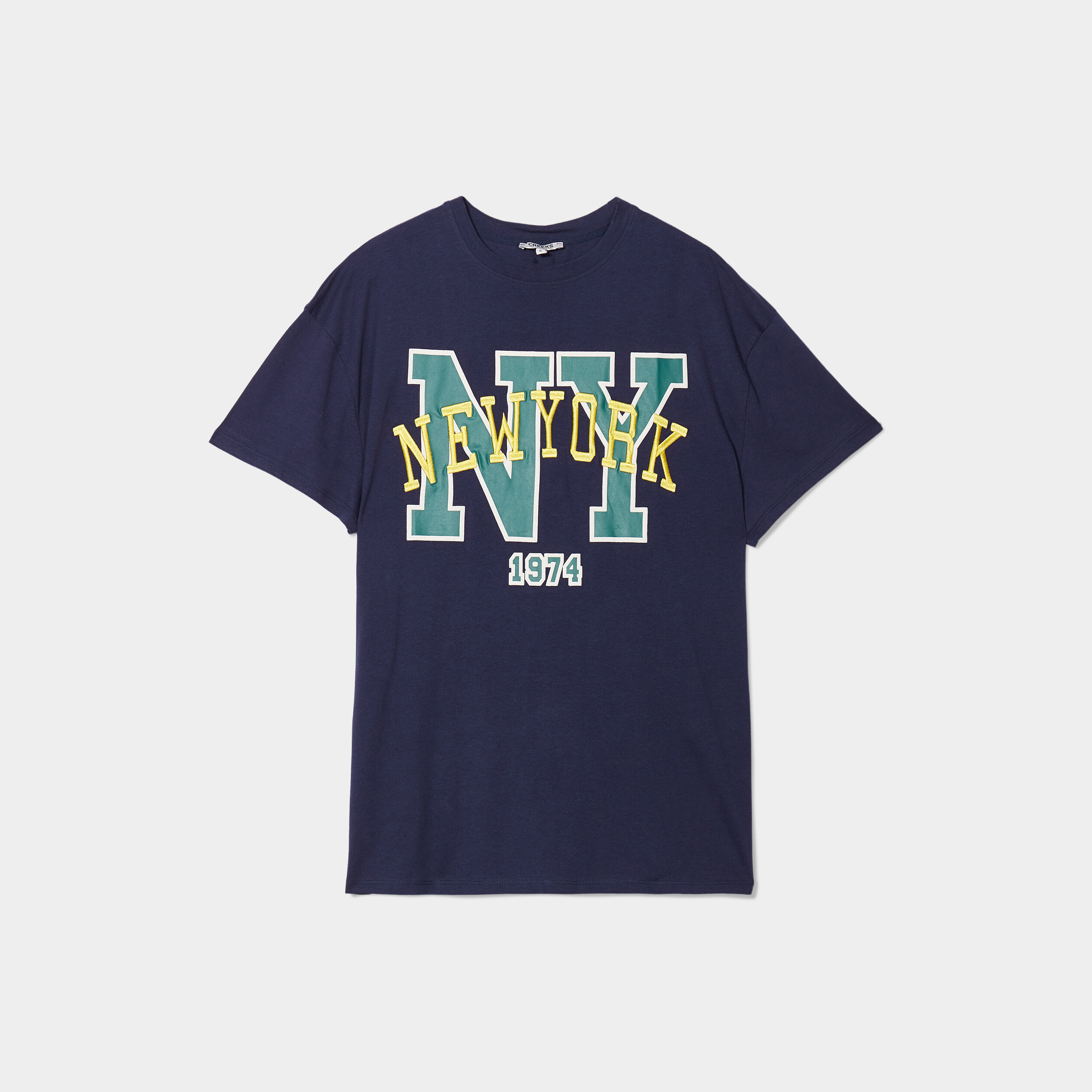 t shirt manches courtes coton bleu marine femme T-shirt manches courtes coton bleu marine femme