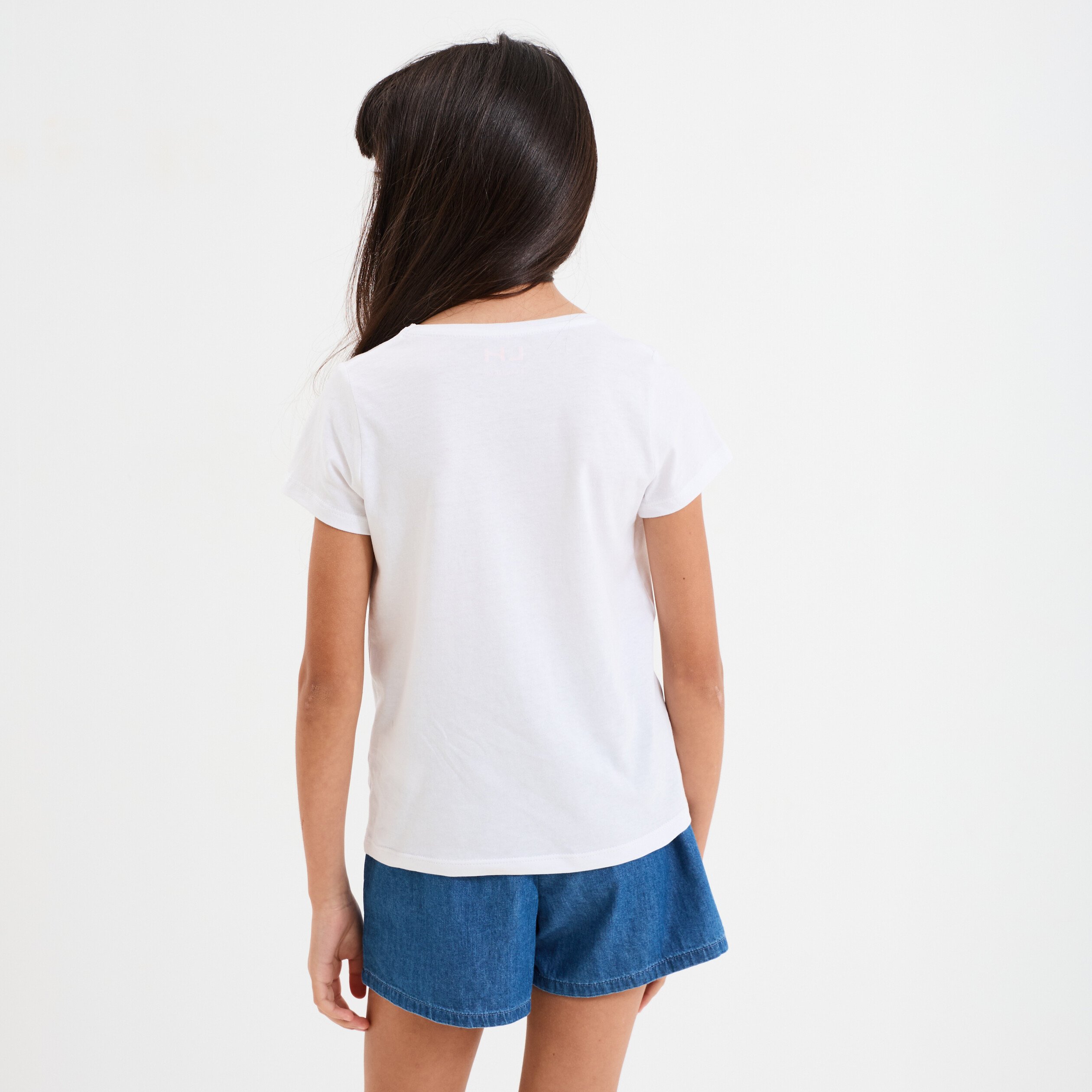 Tee shirt uni blanc fille shop