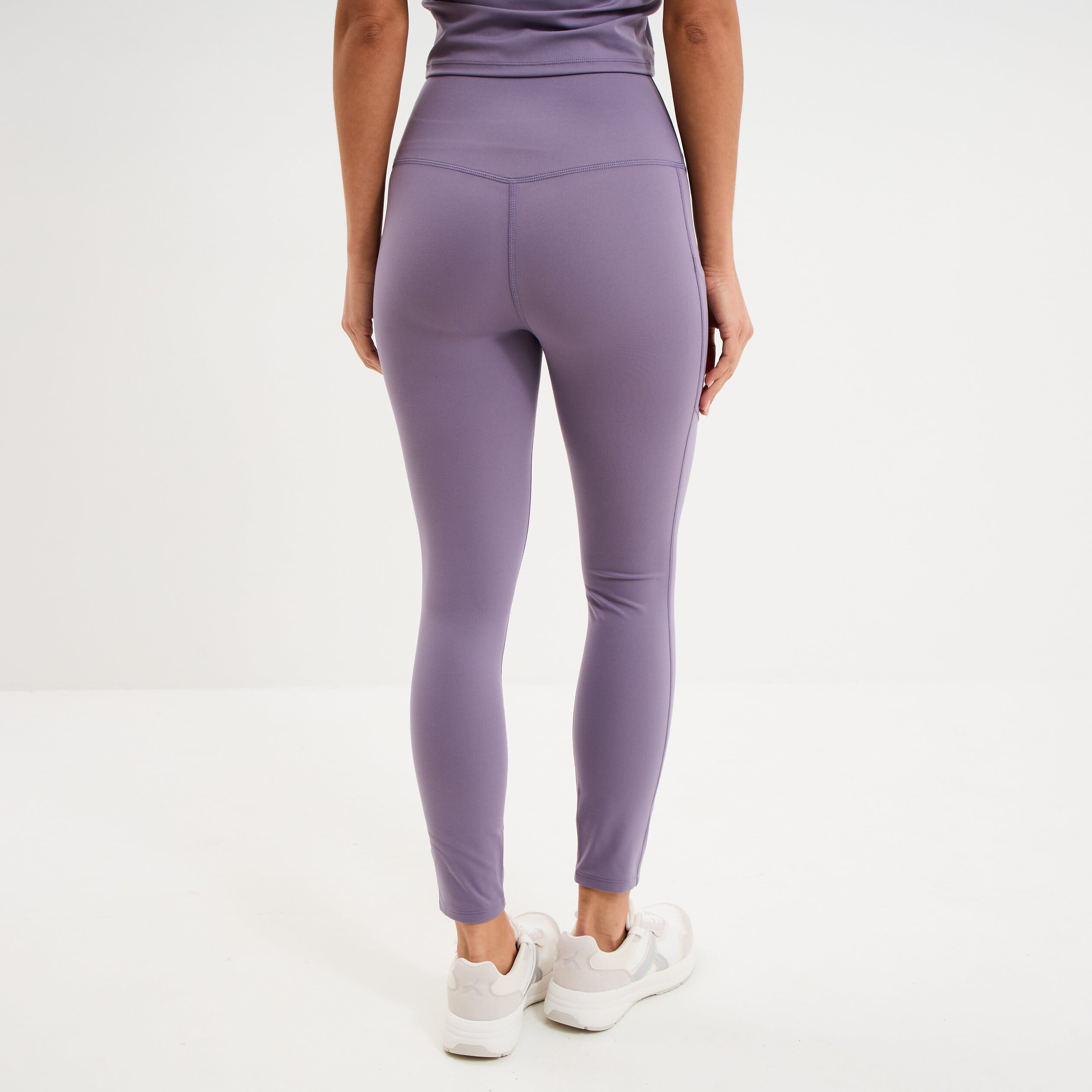 Legging de sport taille haute violet femme
