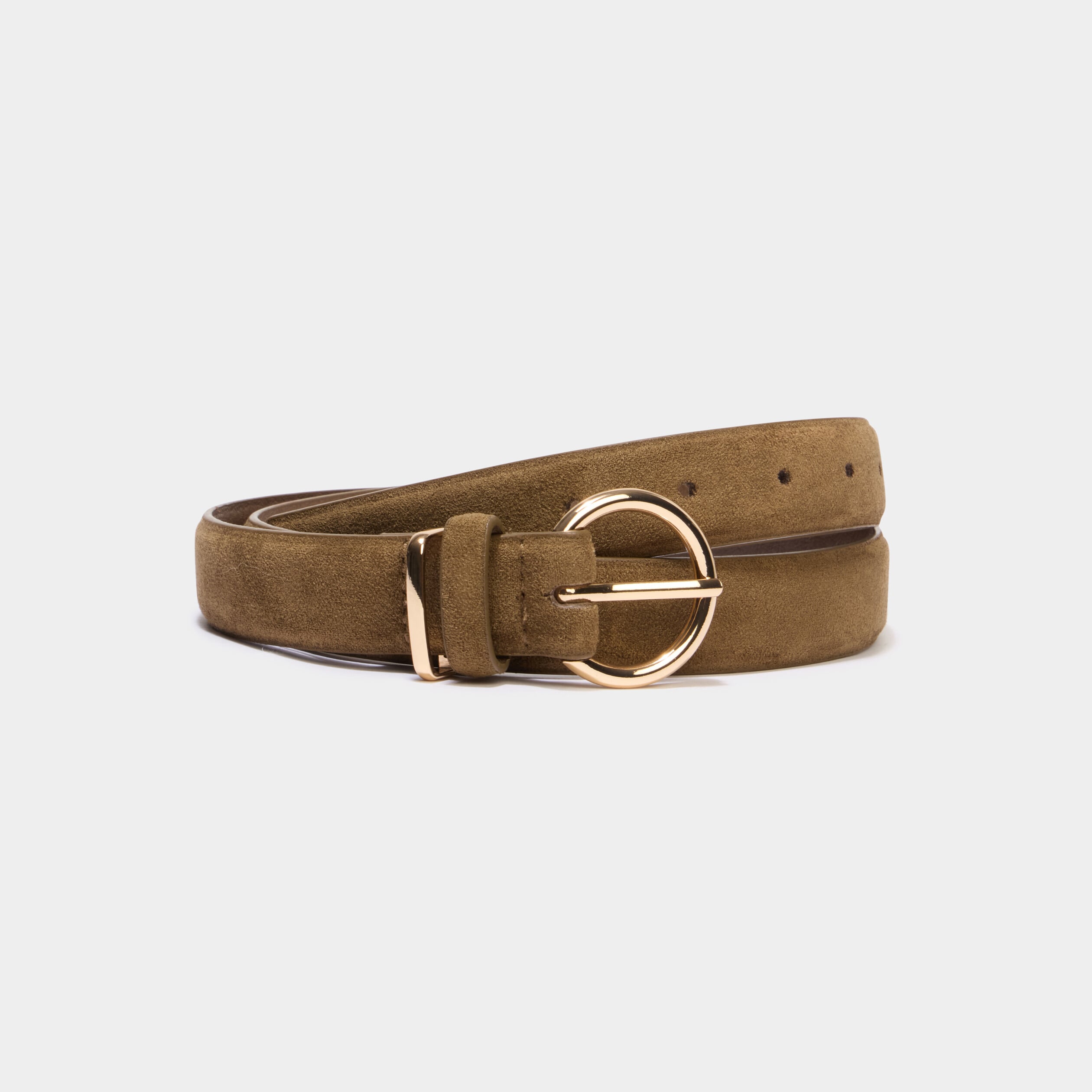 Ceinture su&eacute;dine vert kaki femme