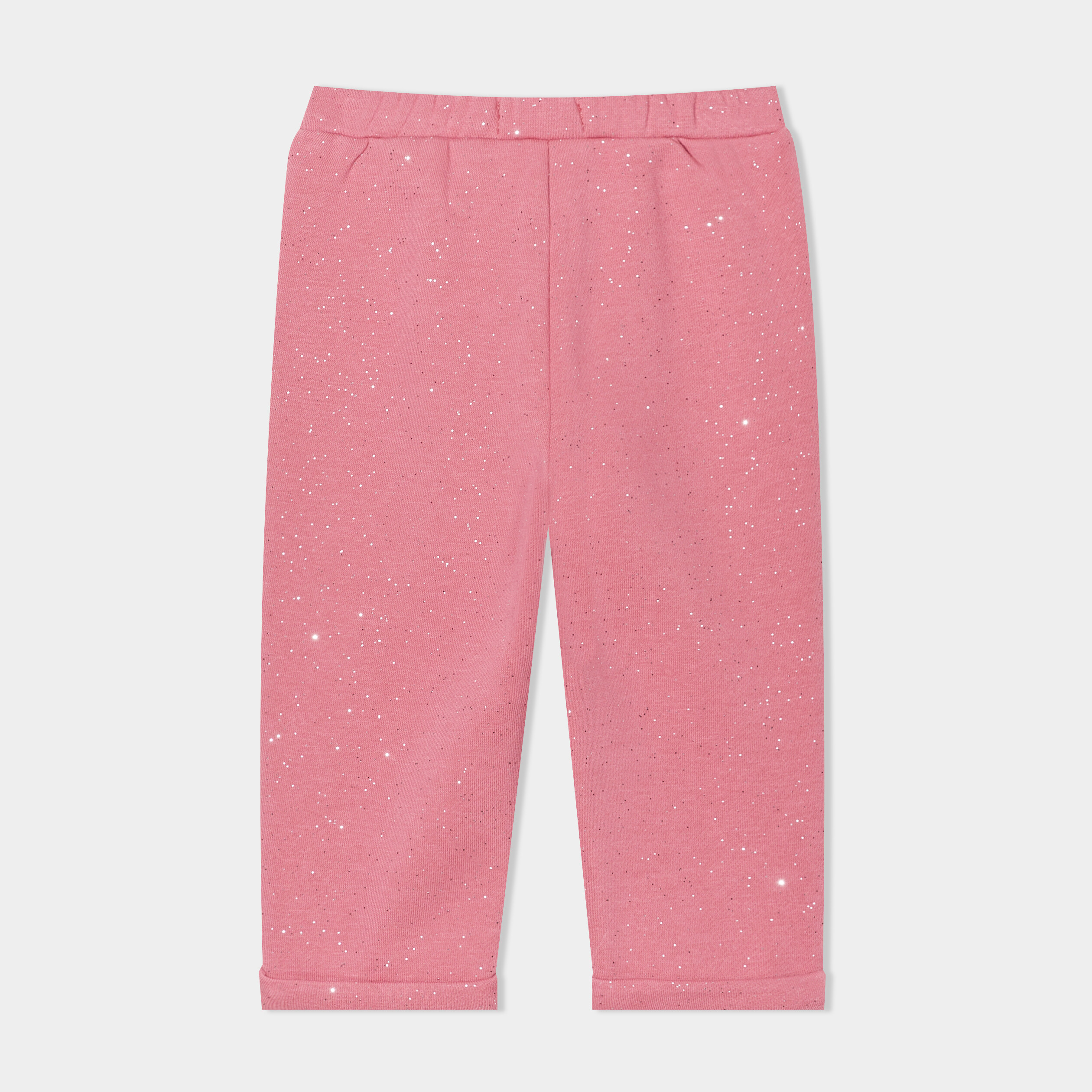 Pantalon jogging molleton &agrave; noeud vieux rose b&eacute;b&eacute; fille