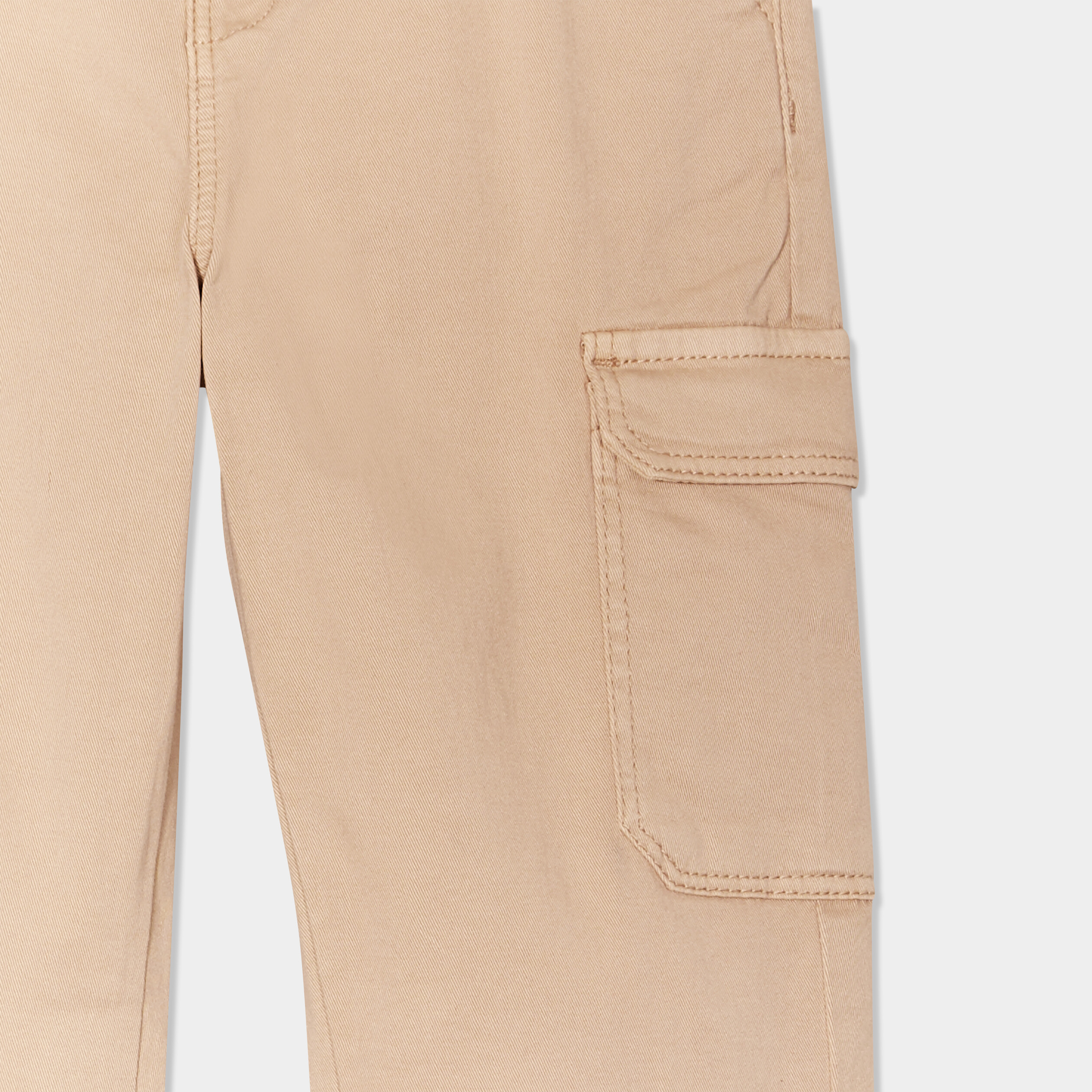pantalon battle poches a rabat coton sable fille Pantalon battle poches à rabat coton sable fille