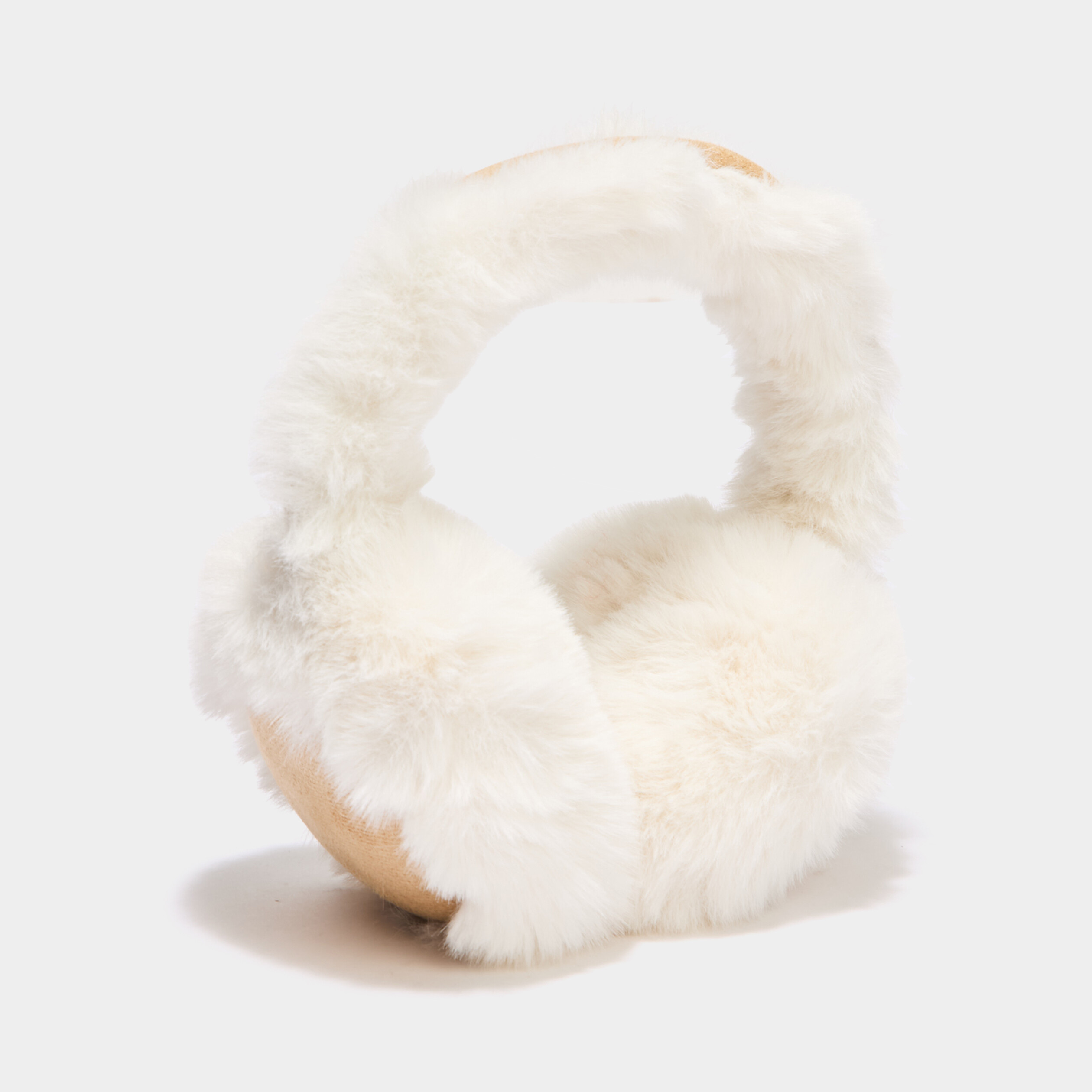 Cache-oreilles fausse fourrure ivoire femme