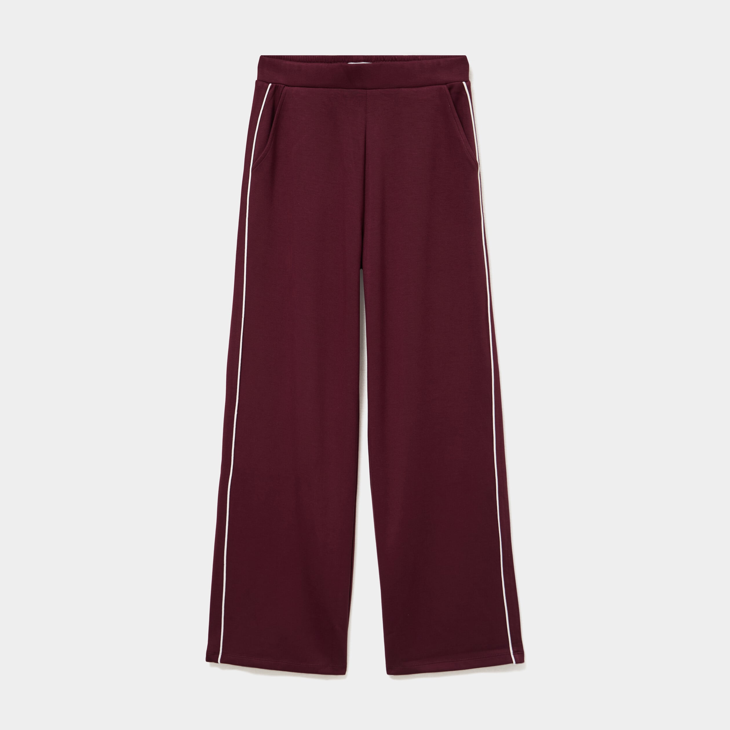 Pantalon de jogging large molletonn&eacute; violet fonc&eacute; femme