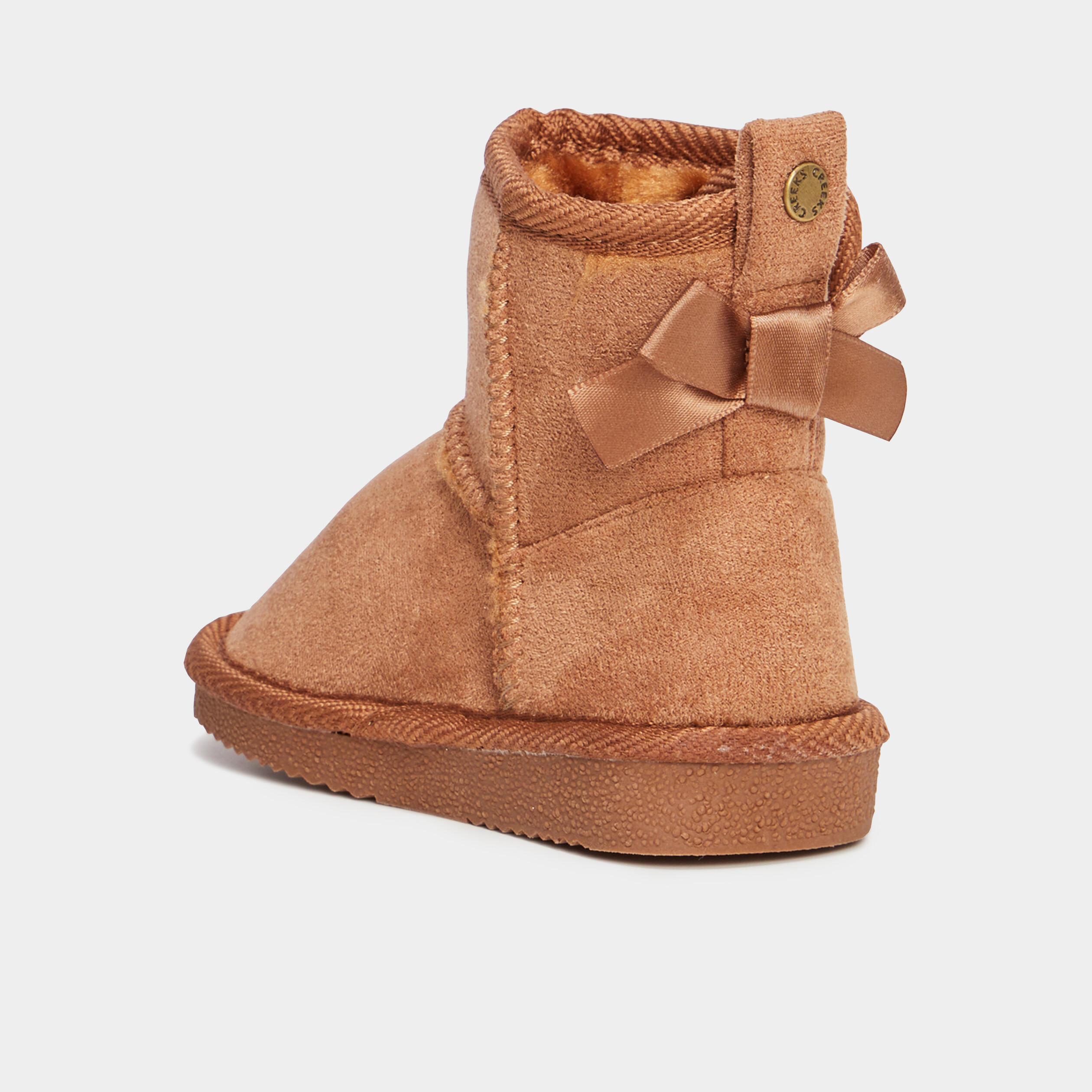 bottines avec noeuds creeks camel bebef Bottines avec noeuds Creeks camel bébé fille