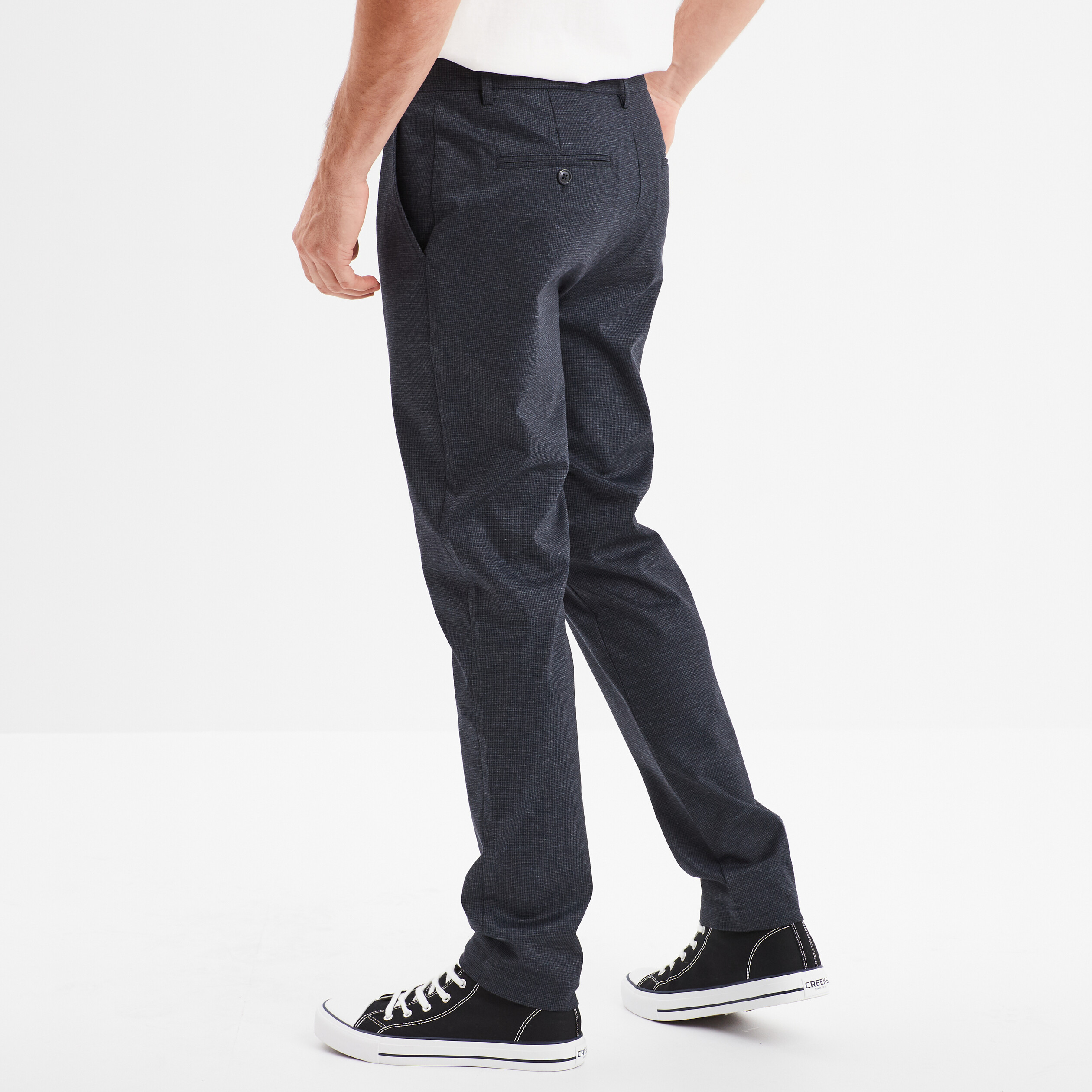 pantalon chino slim bleu fonce homme Pantalon chino slim bleu foncé homme