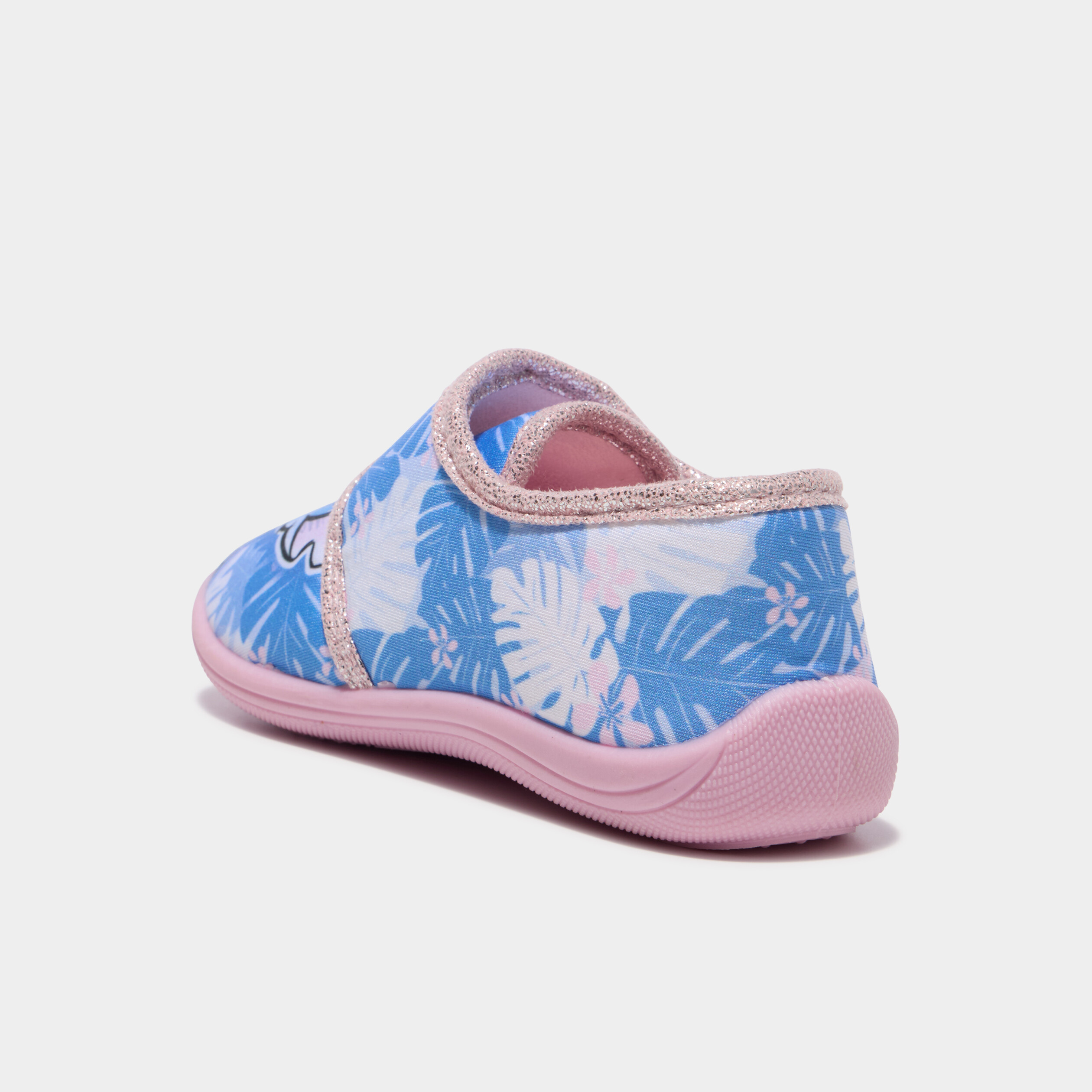 Chaussons &agrave; scratchs Stitch bleu fille