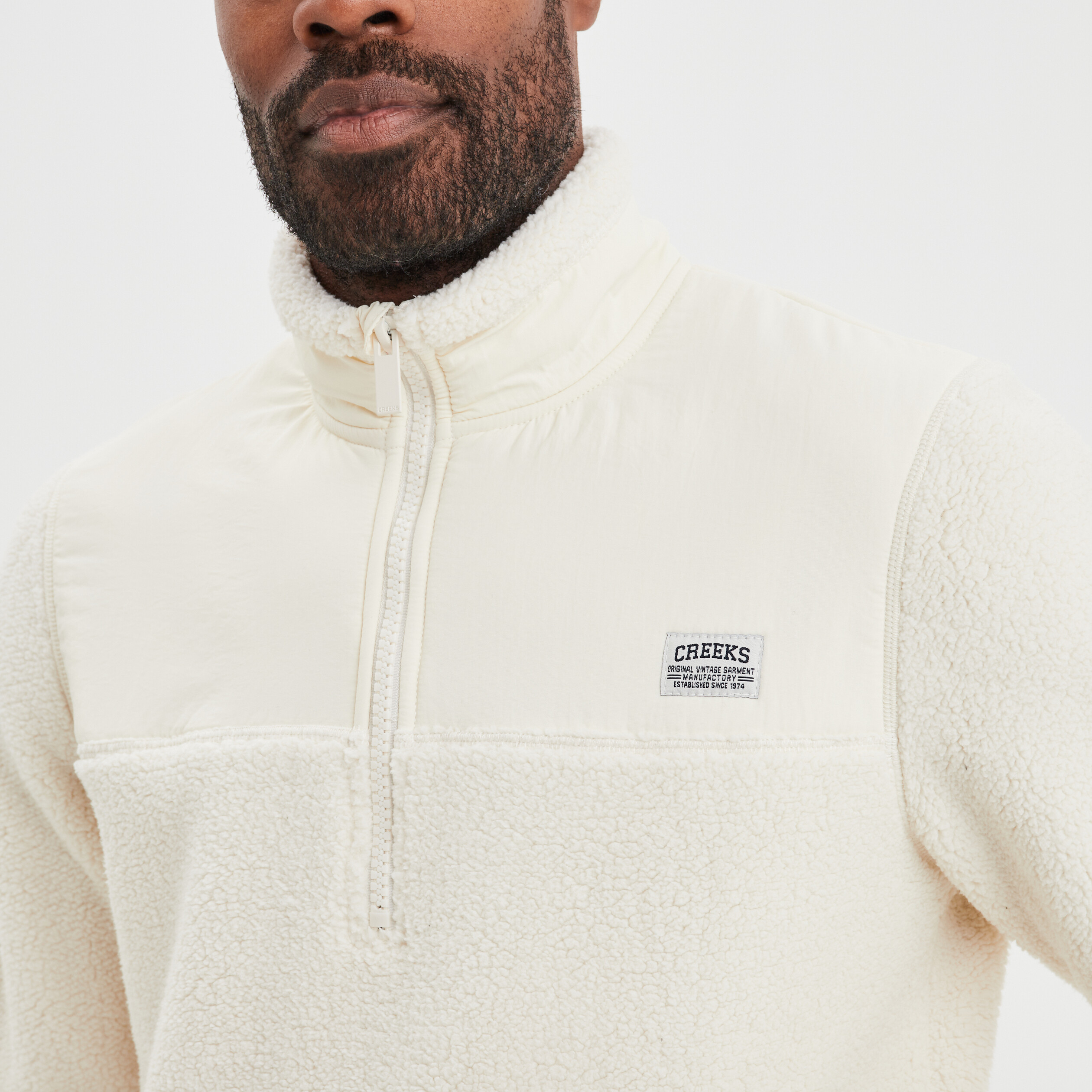 Sweat camionneur polaire Creeks blanc homme