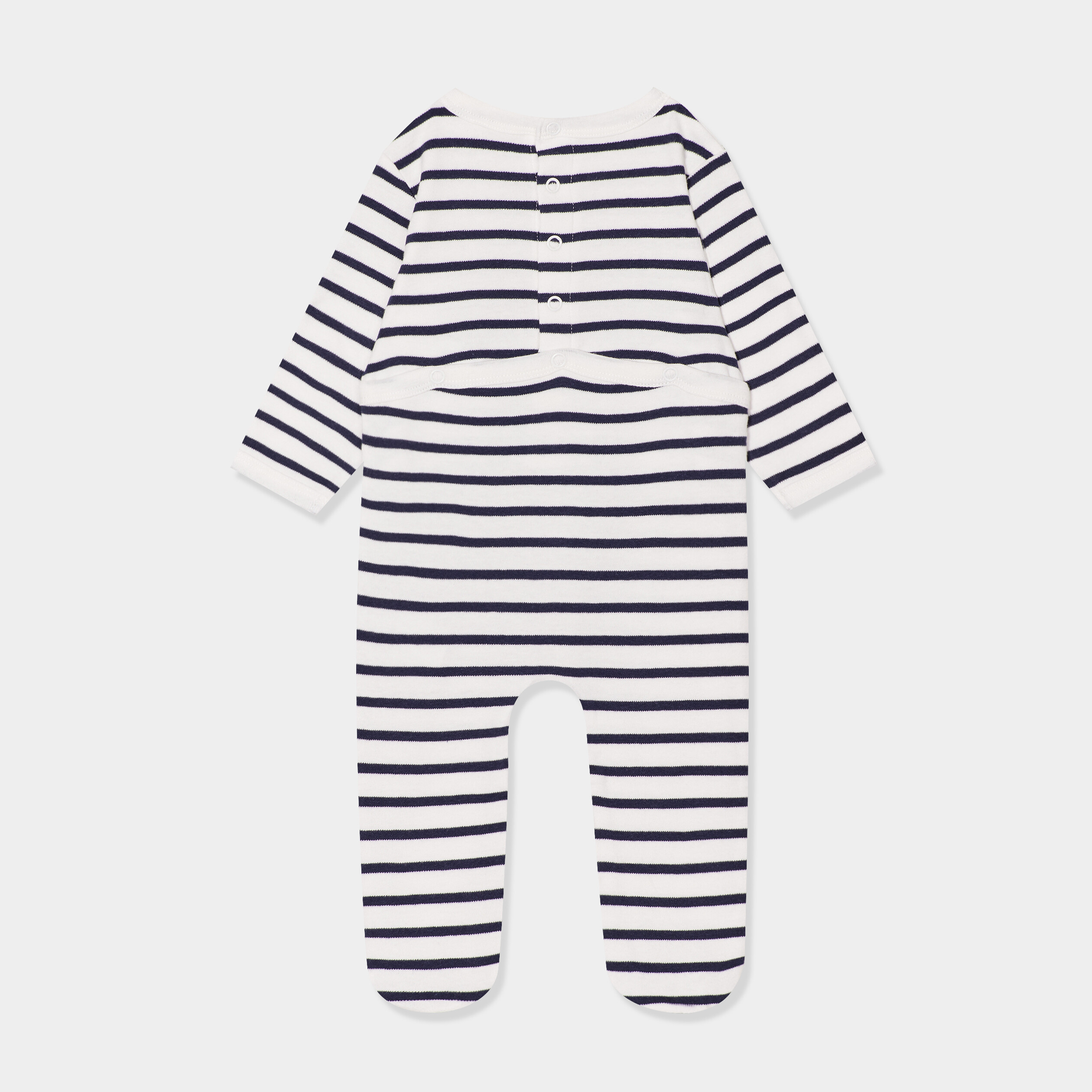 dors bien manches longues boutonne coton bleu marine bebeg Dors-bien manches longues boutonné coton bleu marine bébé garçon