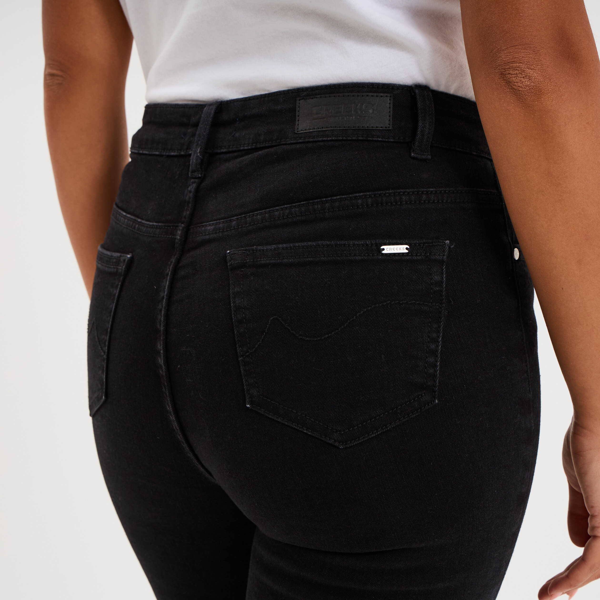 Jeans flare 5 poches denim noir femme