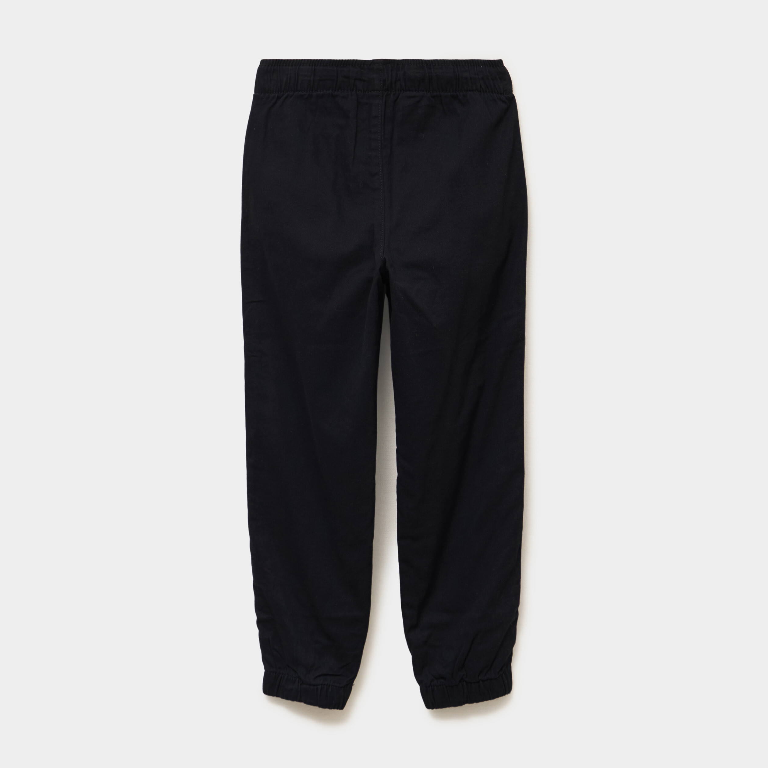 Pantalon jogger doubl&eacute; coton noir gar&ccedil;on