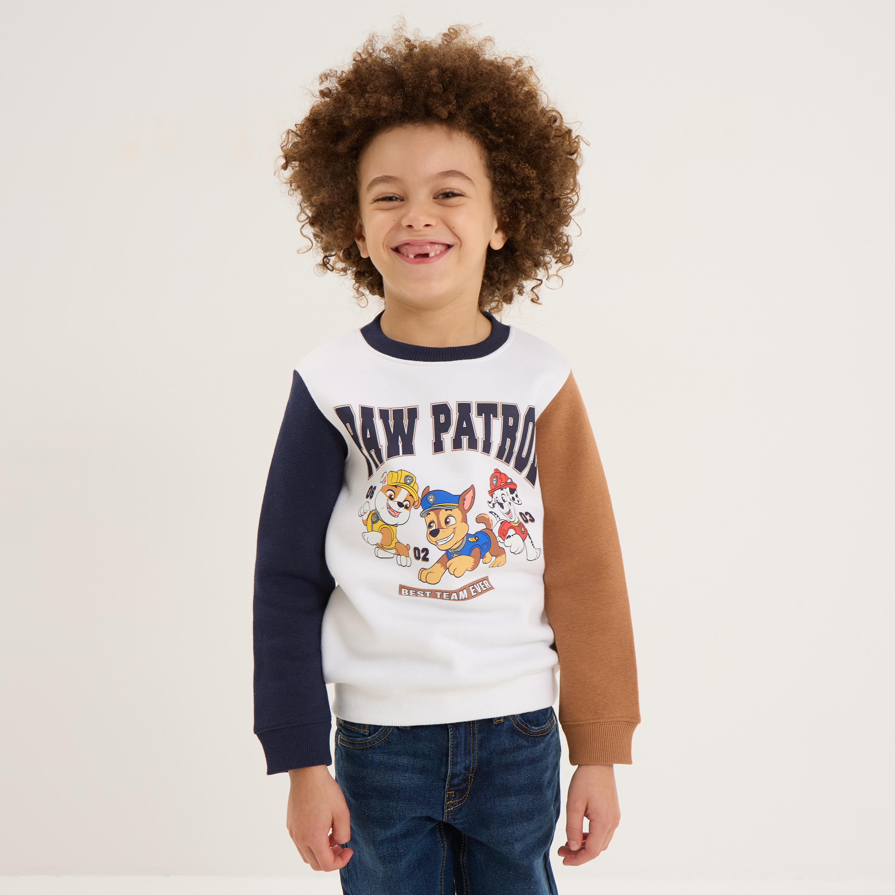 sweat manches longues pat patrouille blanc garcon Sweat manches longues Pat Patrouille blanc garçon