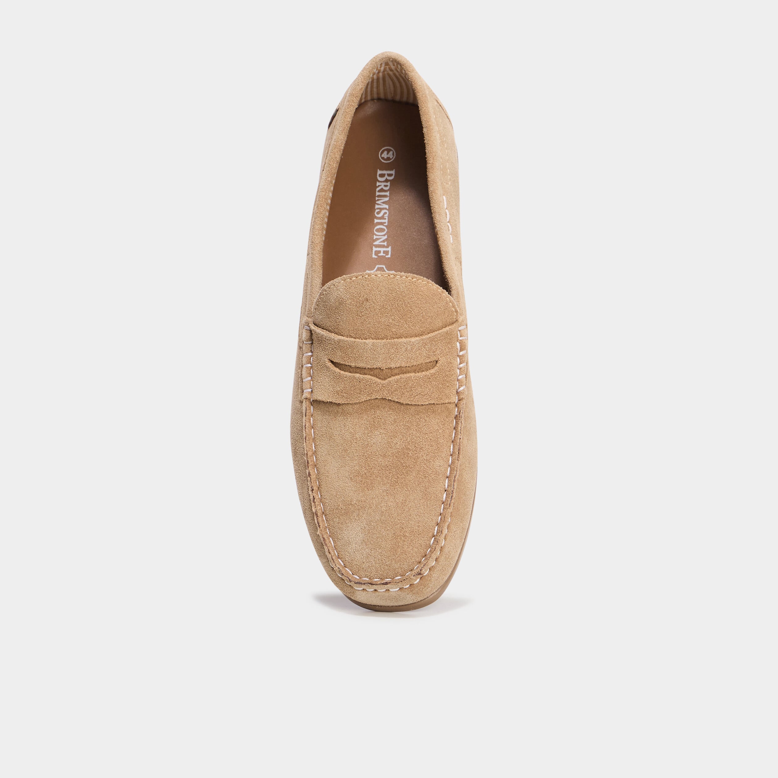 Mocassins en cuir daim sable homme