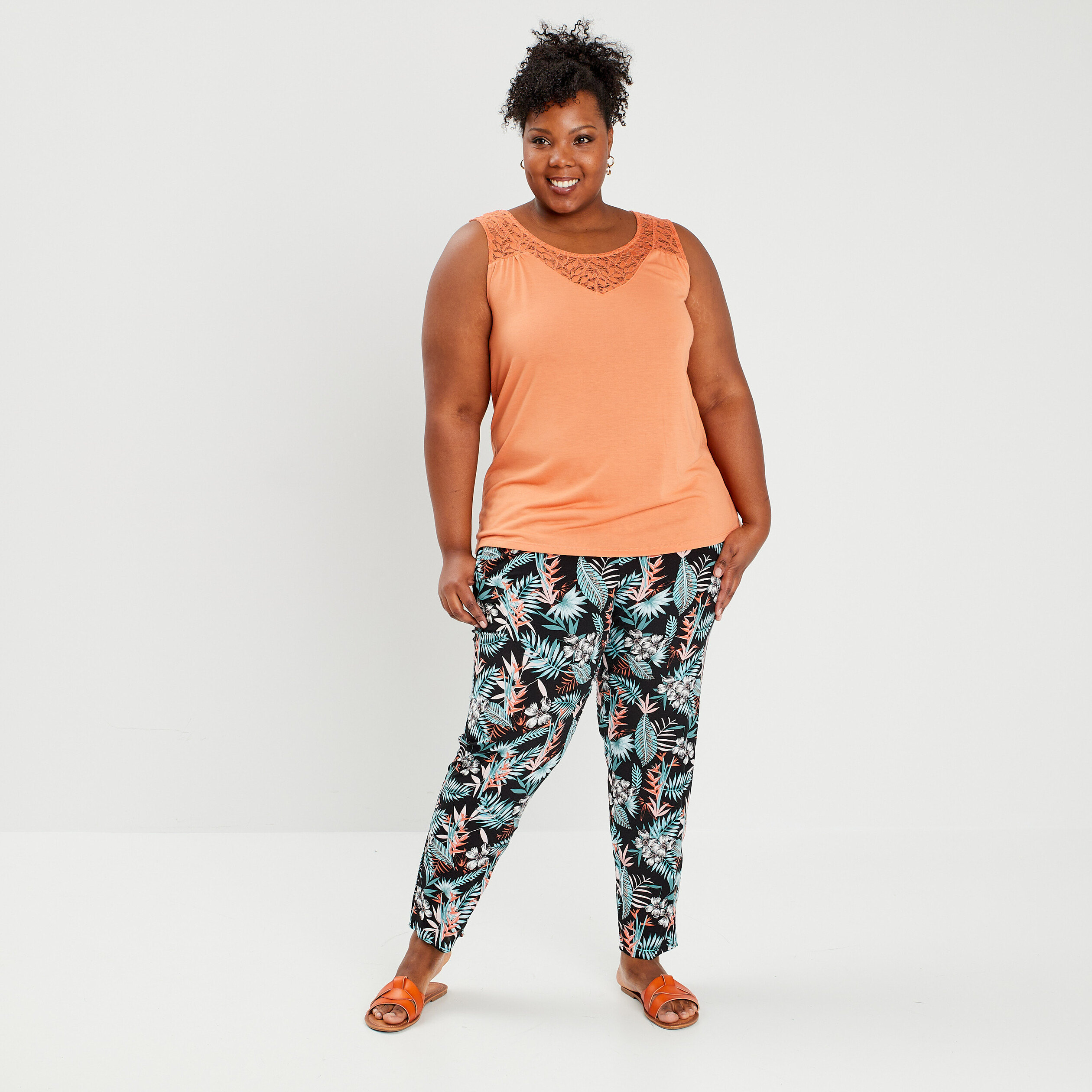 debardeur modavista orange corail femmegt Débardeur Modavista orange corail femme grande taille