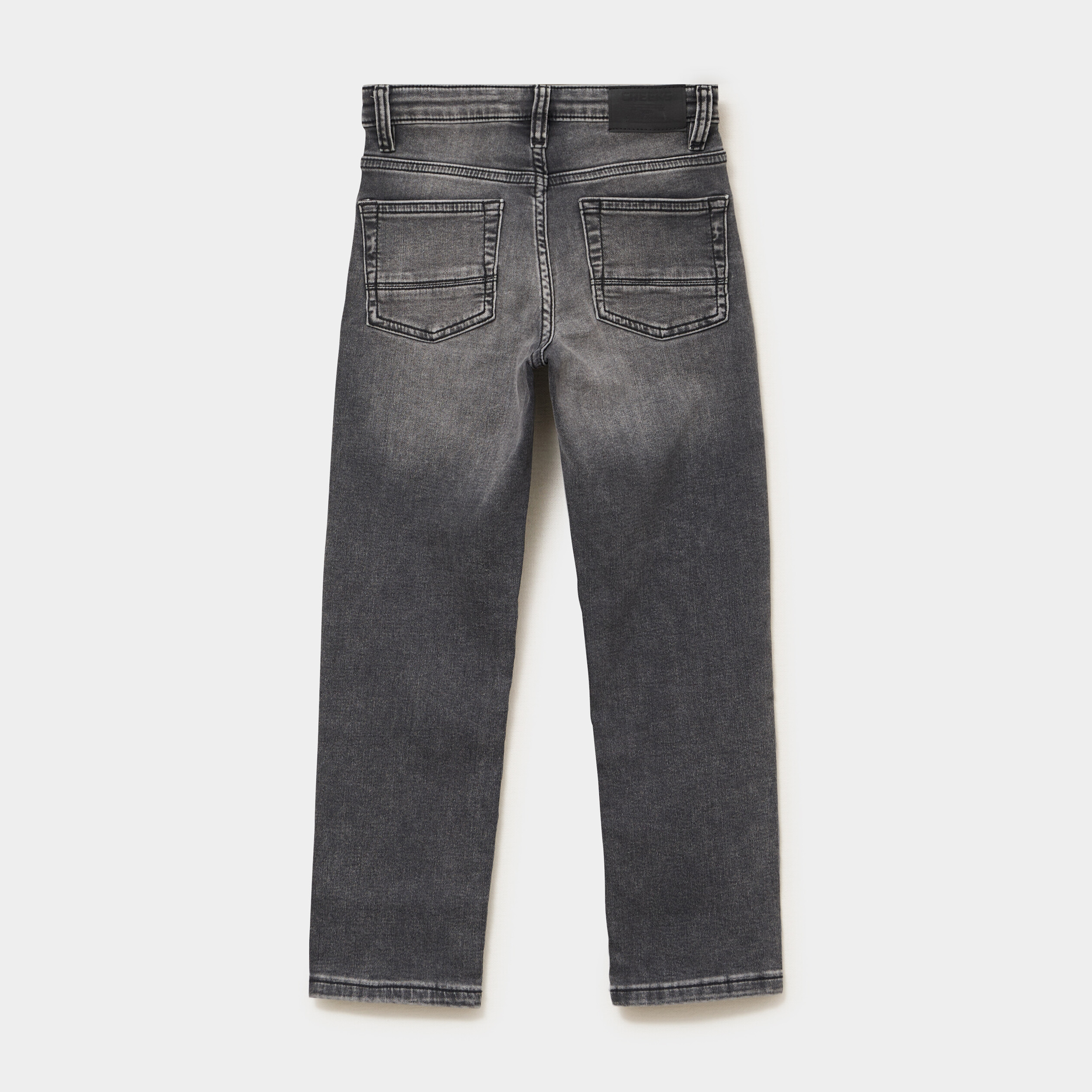 Jeans regular stretch 5 poches denim gris gar&ccedil;on