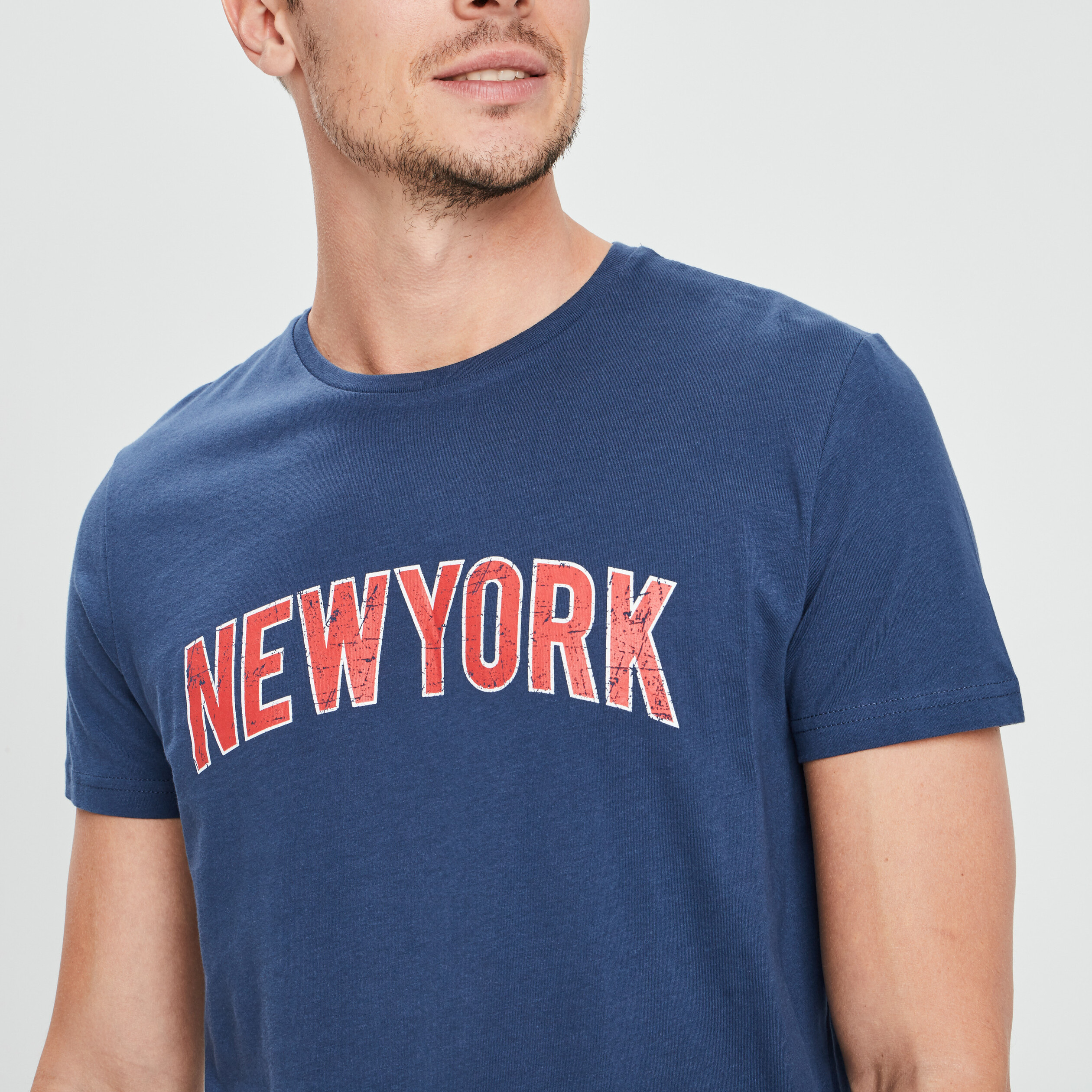 T-shirt manches courtes bleu homme