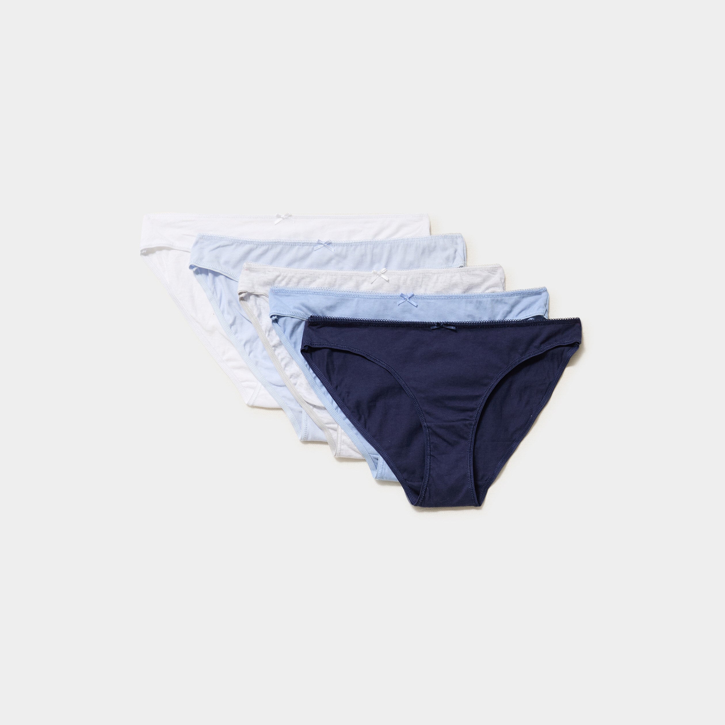 Lot 5 culottes coton bleu marine femme