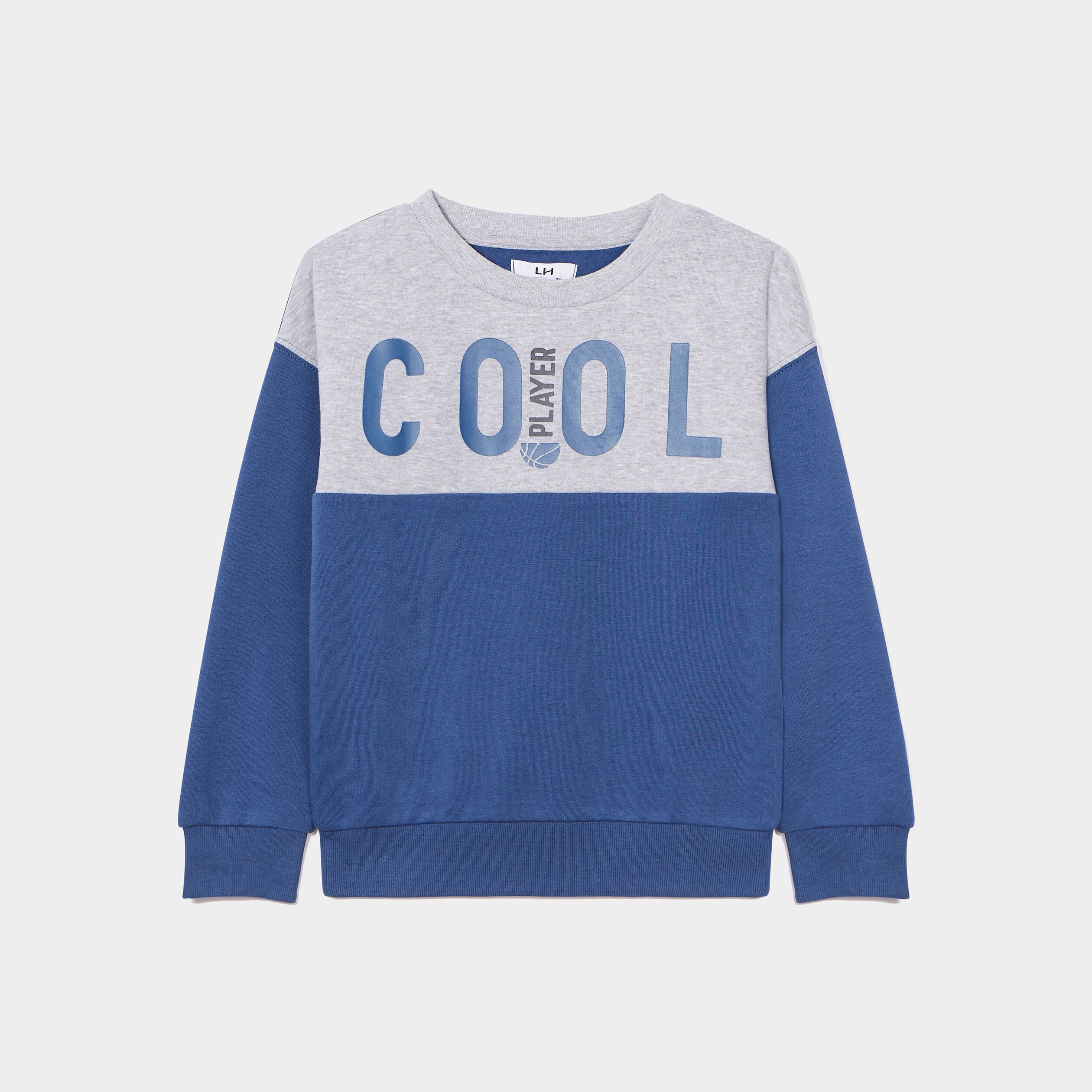 sweat print col rond manches longues bleu fonce garcon Sweat print col rond manches longues bleu foncé garçon