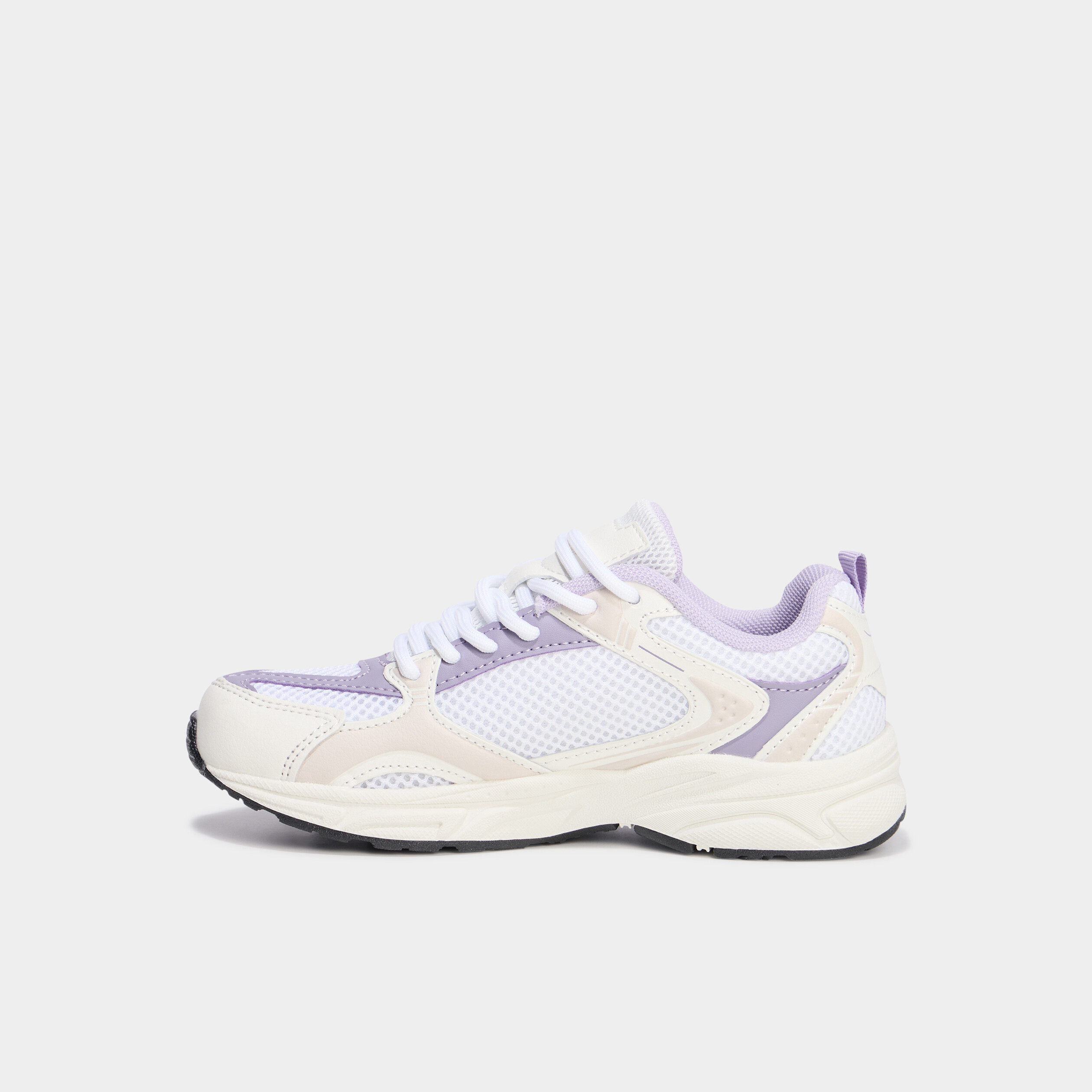 Baskets running m&eacute;moire de forme confort blanc fille